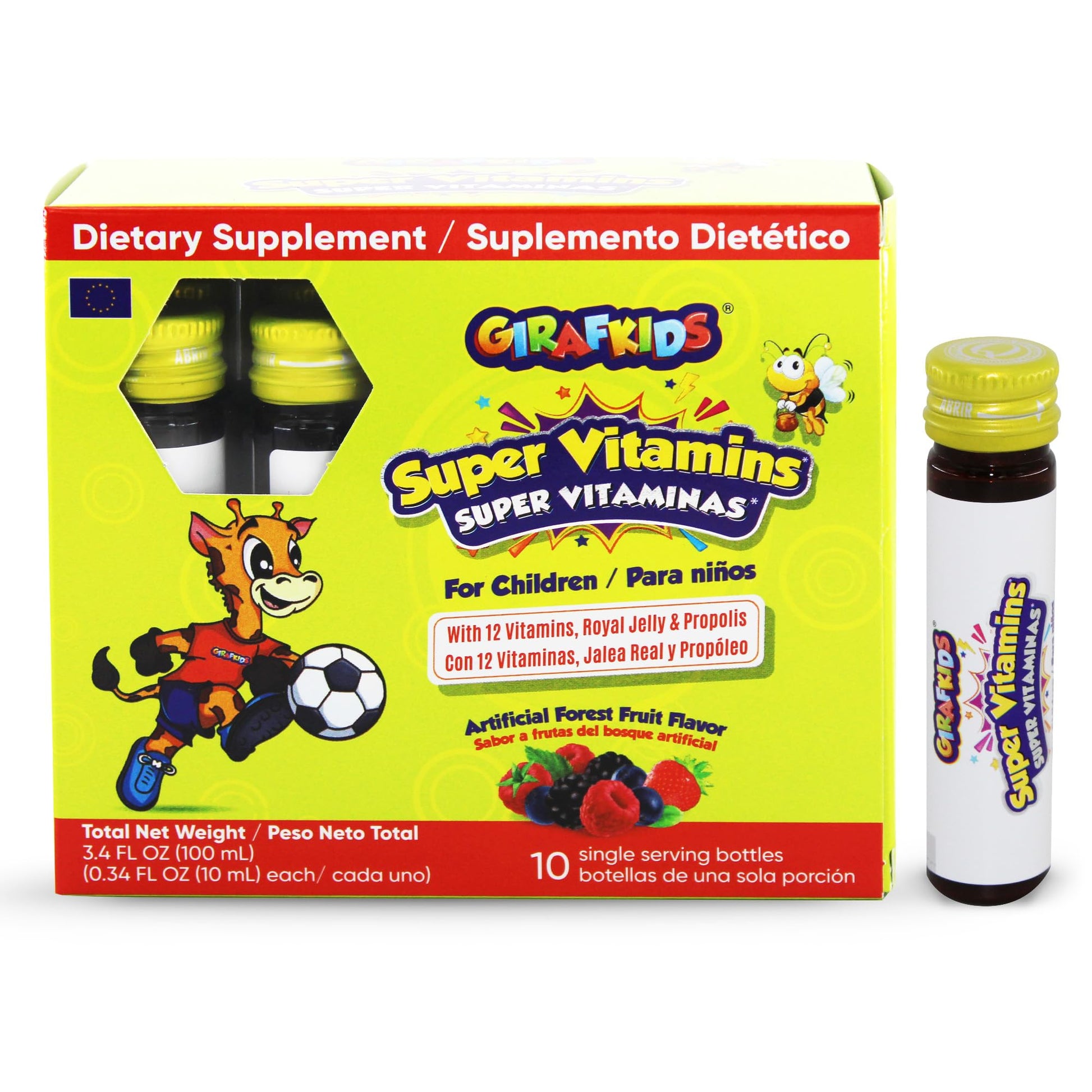 GirafKids Multivitamin Syrup + Super Vitamins Liquid Bundle for Kids Ages 4+ | Omega-3, Beta Glucan, Royal Jelly & Propolis | PHARMADEL buy supplements canada