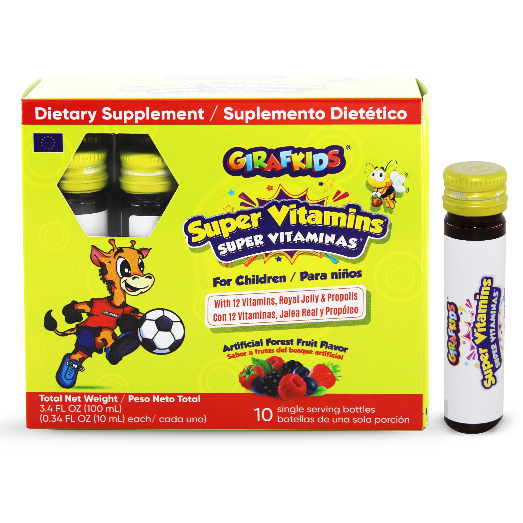 GirafKids Multivitamin Syrup + Super Vitamins Liquid Bundle for Kids Ages 4+ | Omega-3, Beta Glucan, Royal Jelly & Propolis | PHARMADEL buy supplements canada