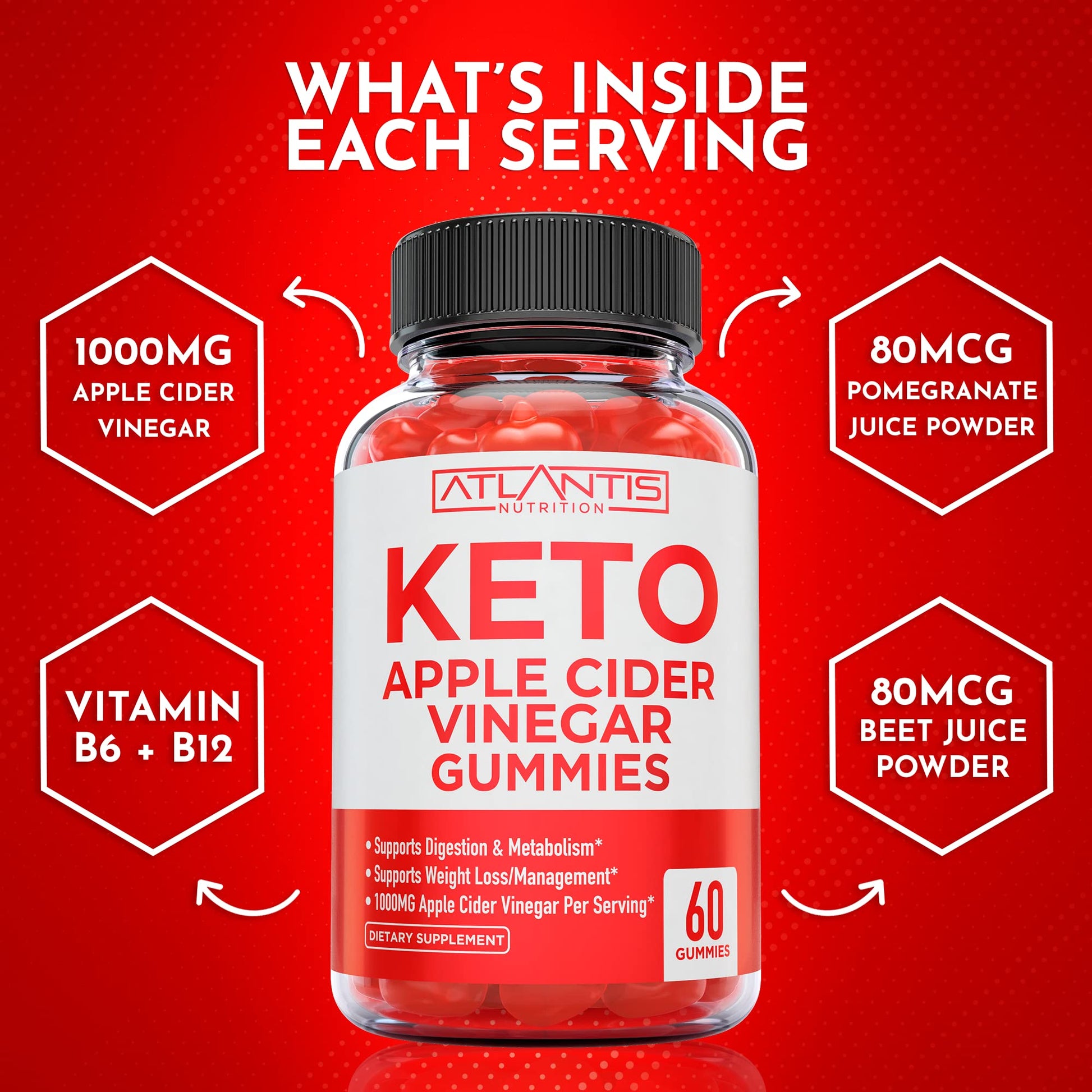 Keto ACV Gummies for Weight Loss - Apple Cider Vinegar Keto ACV Gummies Formulated Atlantis Nutrition buy supplements canada