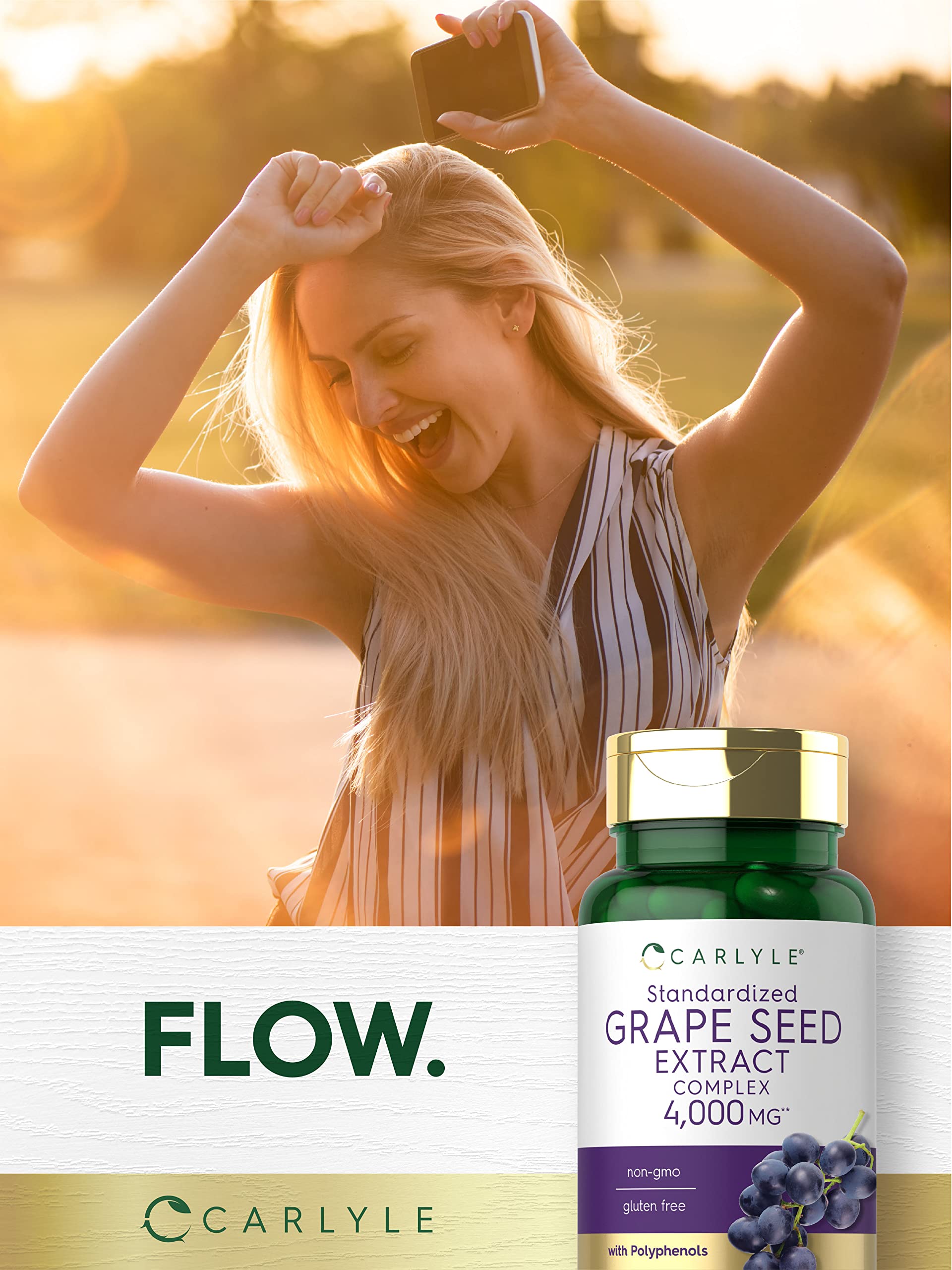 Carlyle Grape Seed Extract 4,000mg | 120 Quick Release Capsules | Standardized Extract Carlyle buy supplements canada