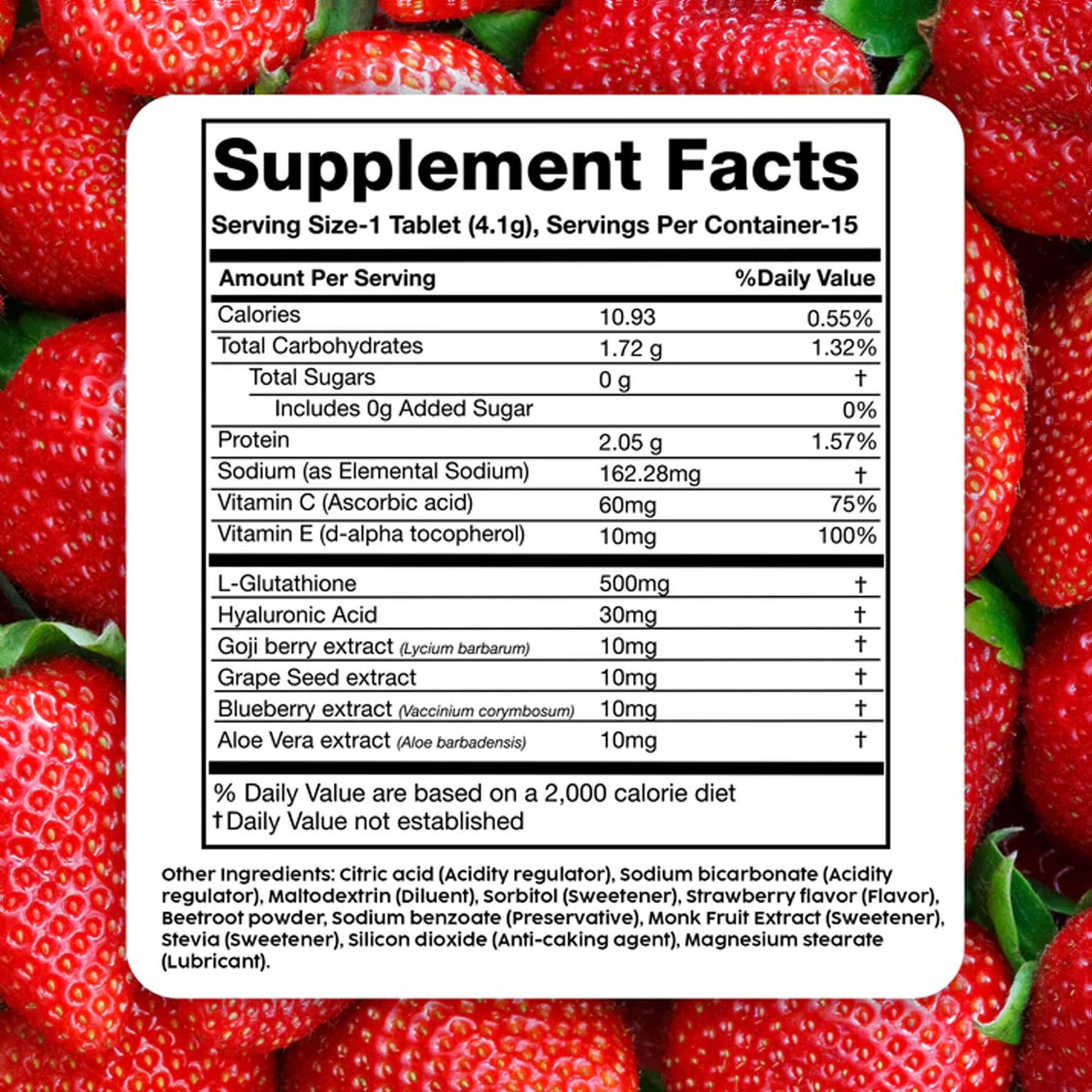 PLIX Glowy Skin 500mg Glutathione Supplement with Hyaluronic Acid, Vitamin C, E & Berries | 30 Effervescent Tablets, Strawberry Flavor PLIX - THE PLANT FIX buy supplements canada