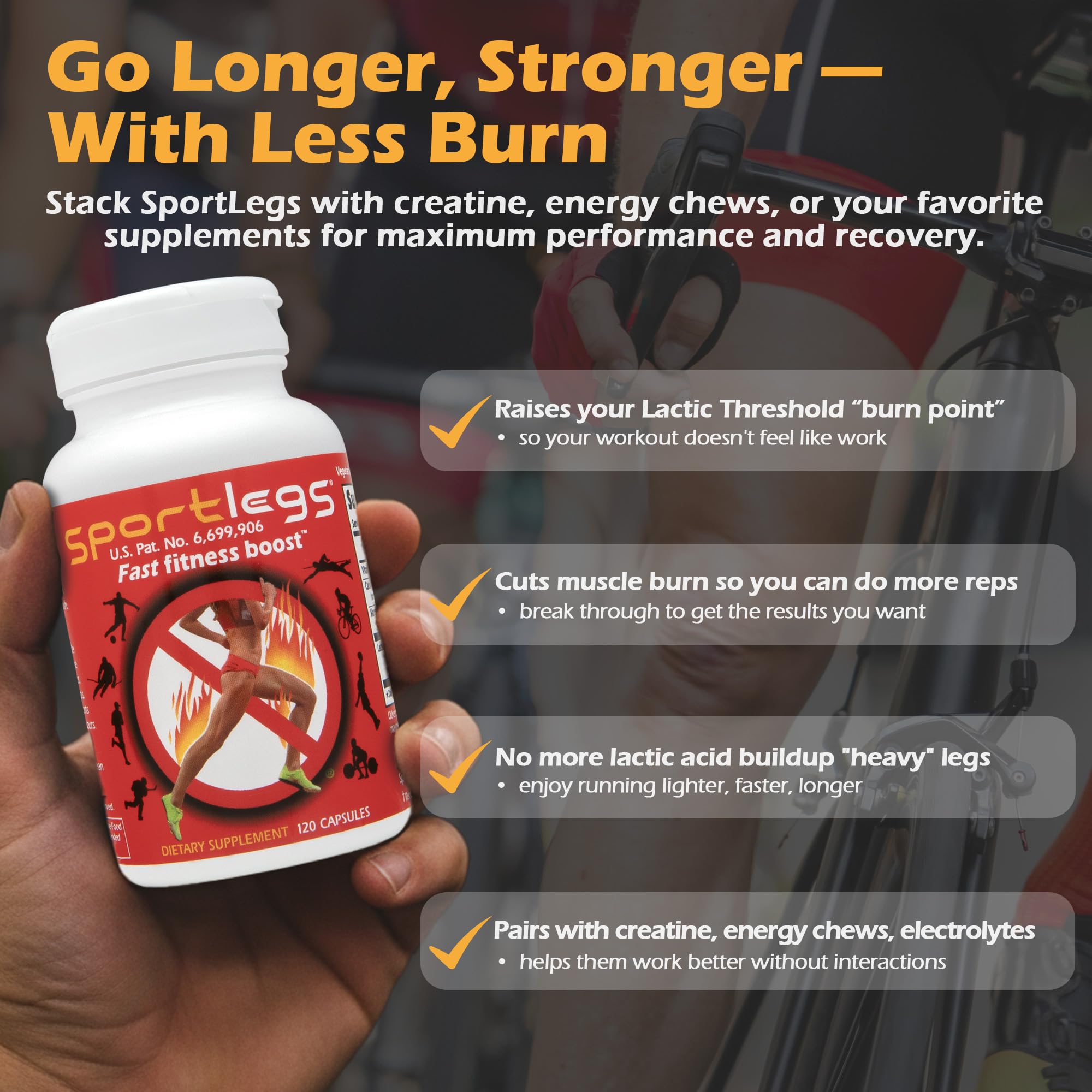 SPORTLEGS Pre-Exercise Metabolic Primer for Runners, Cyclists and Endurance Athletes - Helps Muscles Use Lactate as Fuel for Smoother, Longer-Lasting Efforts - NSF Certified for Sport - 120 Capsules SPORTLEGS buy supplements canada