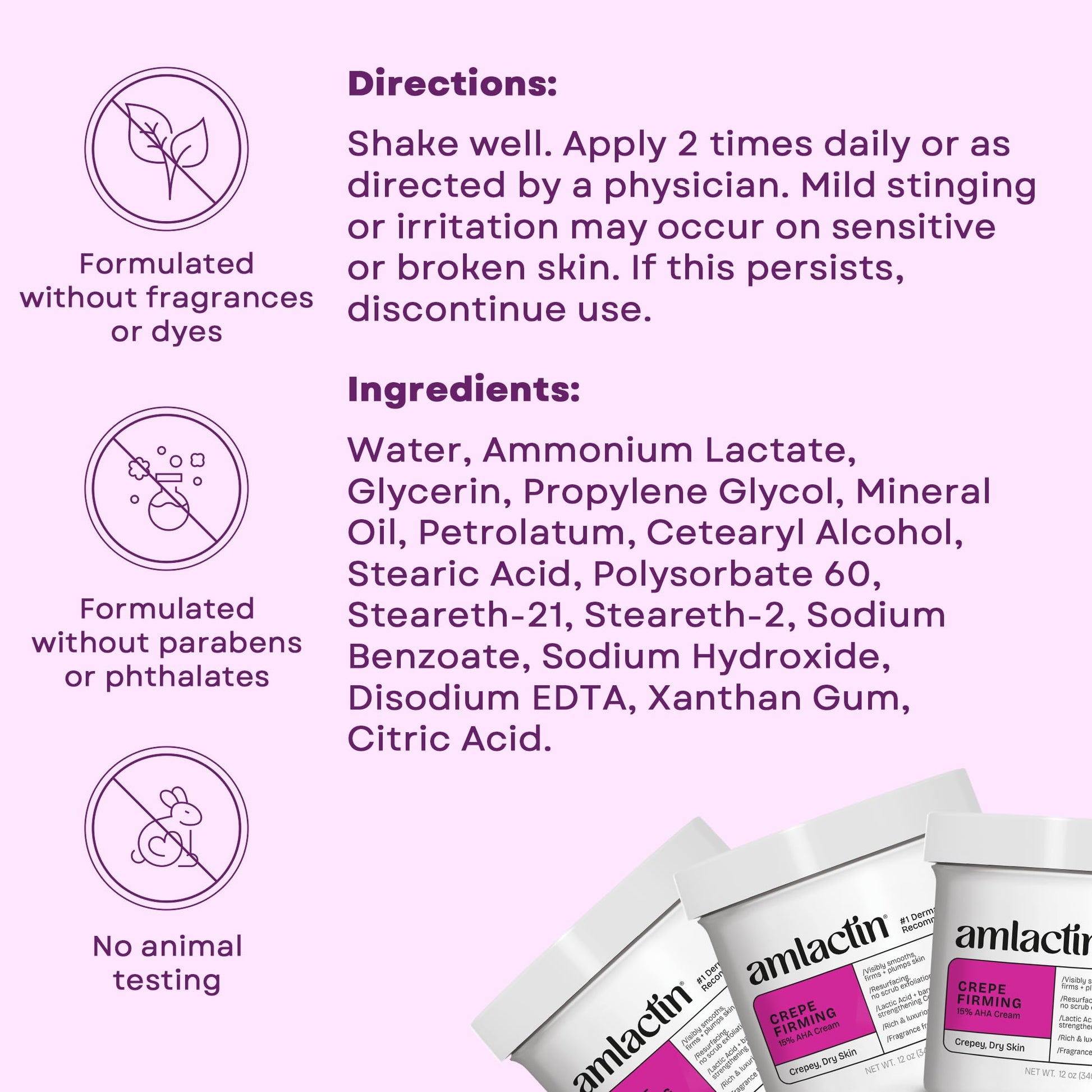 AmLactin Crepe Firming Cream - Therapeutic Skin Tightening Cream for Body – No-Scrub Exfoliator and Moisturizer AmLactin buy supplements canada