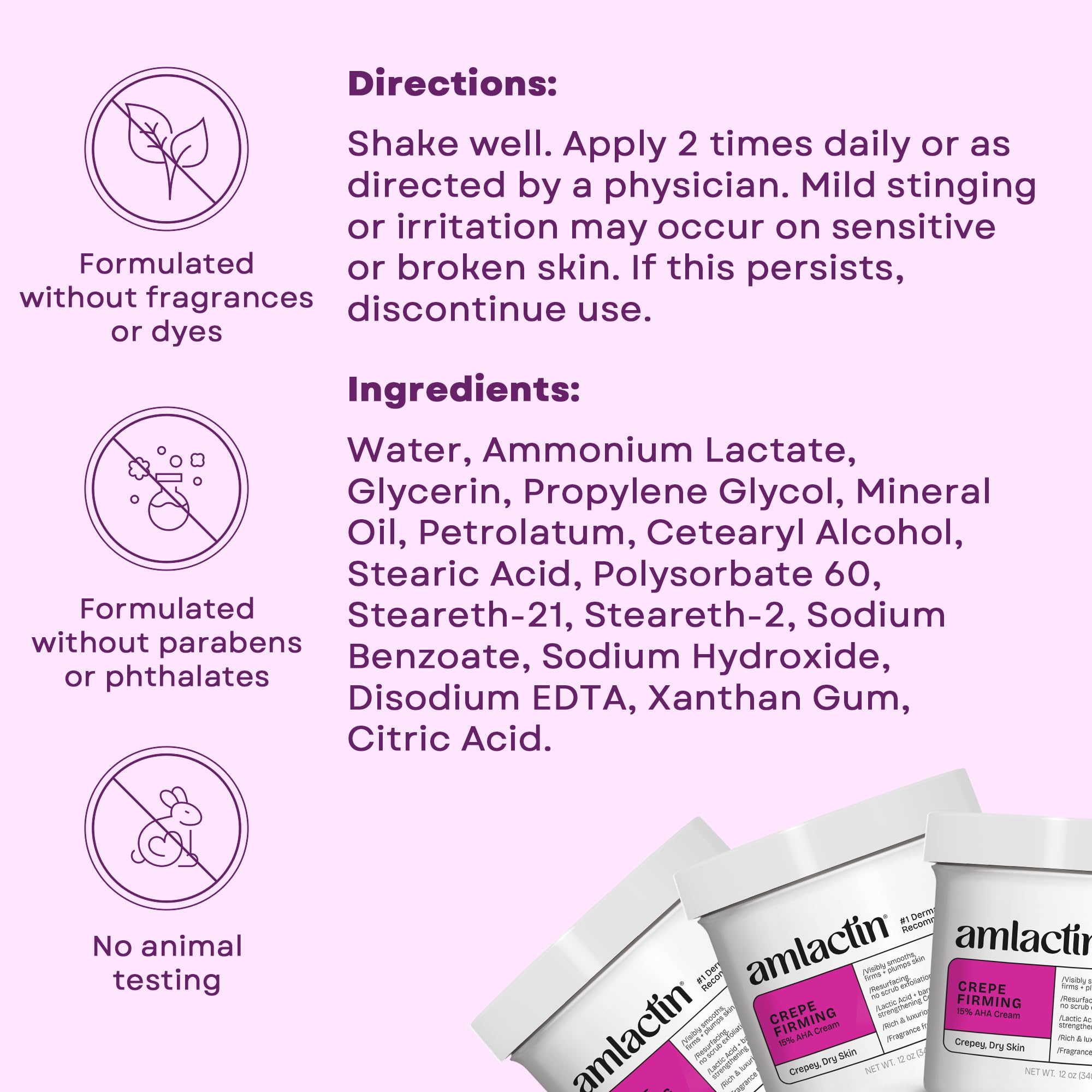 AmLactin Crepe Firming Cream - Therapeutic Skin Tightening Cream for Body – No-Scrub Exfoliator and Moisturizer AmLactin buy supplements canada