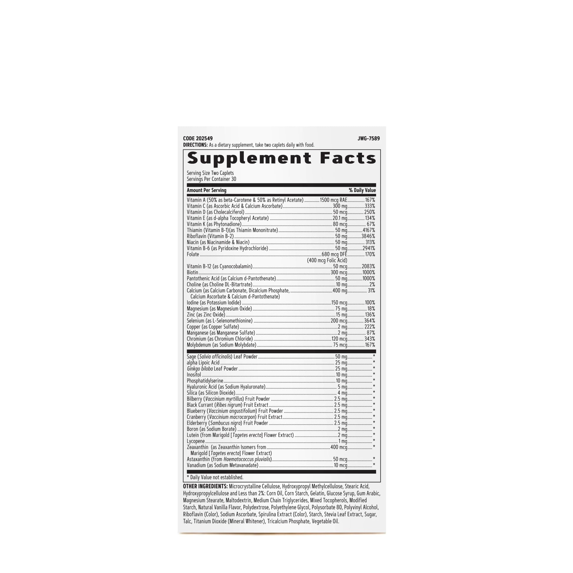 GNC Women's Multivitamin 50 Plus |Supports Bone, Eye, Memory, Brain and Skin Health GNC buy supplements canada