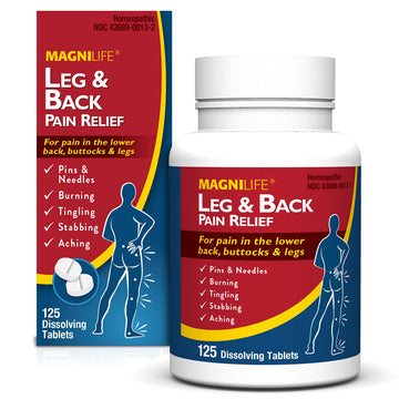 MagniLife Leg & Back Pain Relief Tablets,125 Ct, Fast-Acting Pain Relief Naturally Soothes Burning, Tingling & Stabbing Aches, Symptomatic or Preventative, Non-Habit Forming Quick-Dissolve Tablets MagniLife buy supplements canada