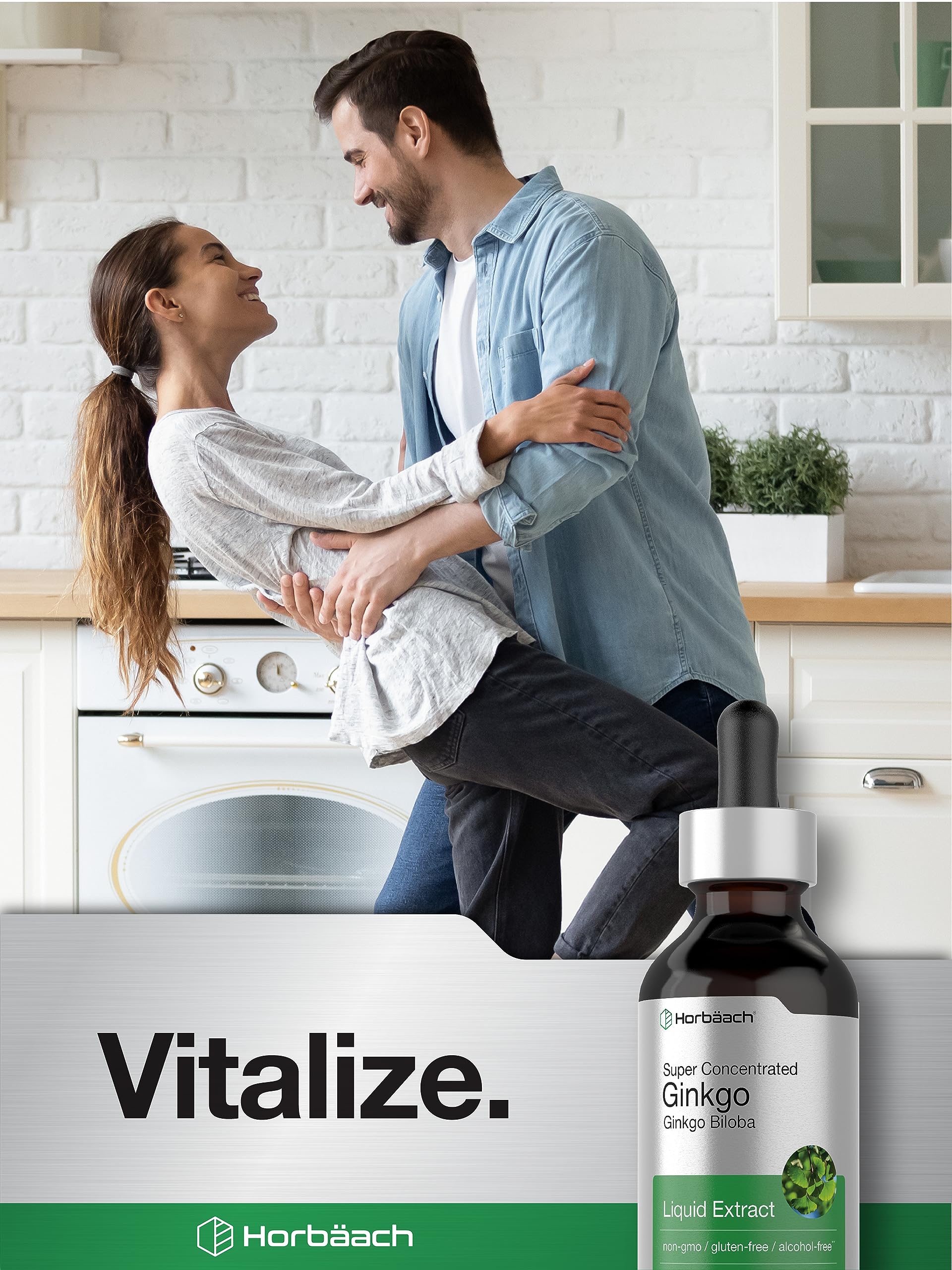 Ginkgo Biloba Extract Liquid 2 fl oz | Alcohol-Free Herb Supplement | Vegetarian Horbäach buy supplements canada