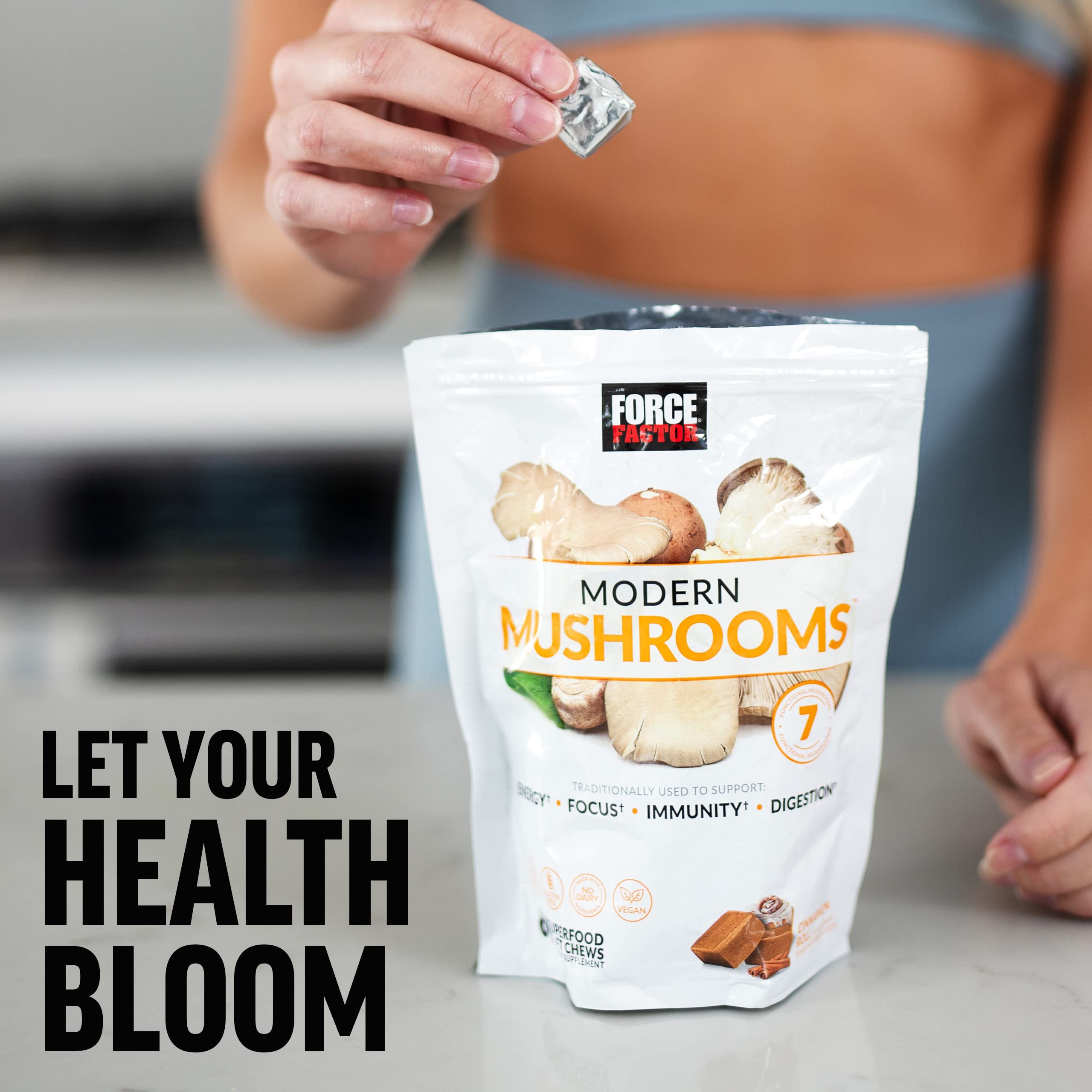 FORCE FACTOR Modern Mushrooms Soft Chews, Mushroom Supplement with Lions Mane Force Factor buy supplements canada