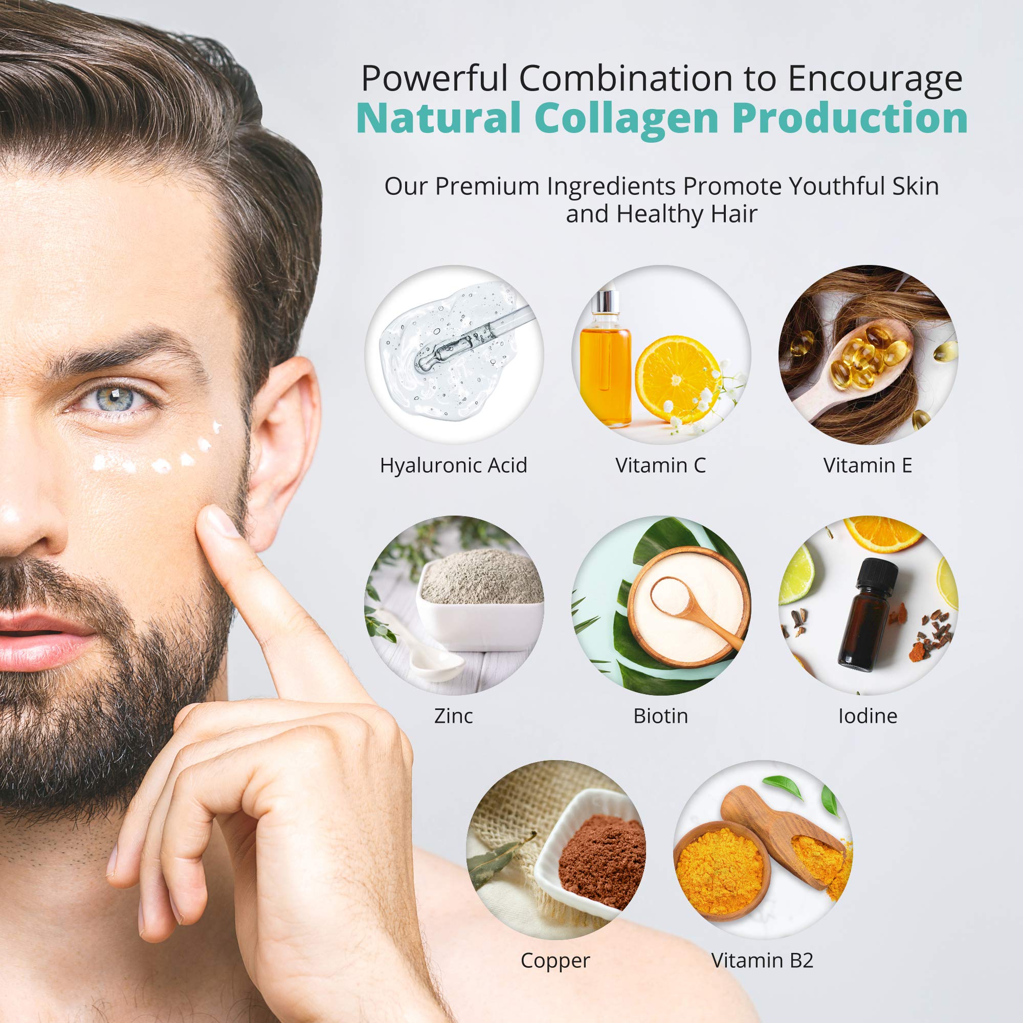 Marine Collagen Capsules 1000mg - 120 Capsules - 9 Powerful Skin Supporting Nutrients VitaBright buy supplements canada
