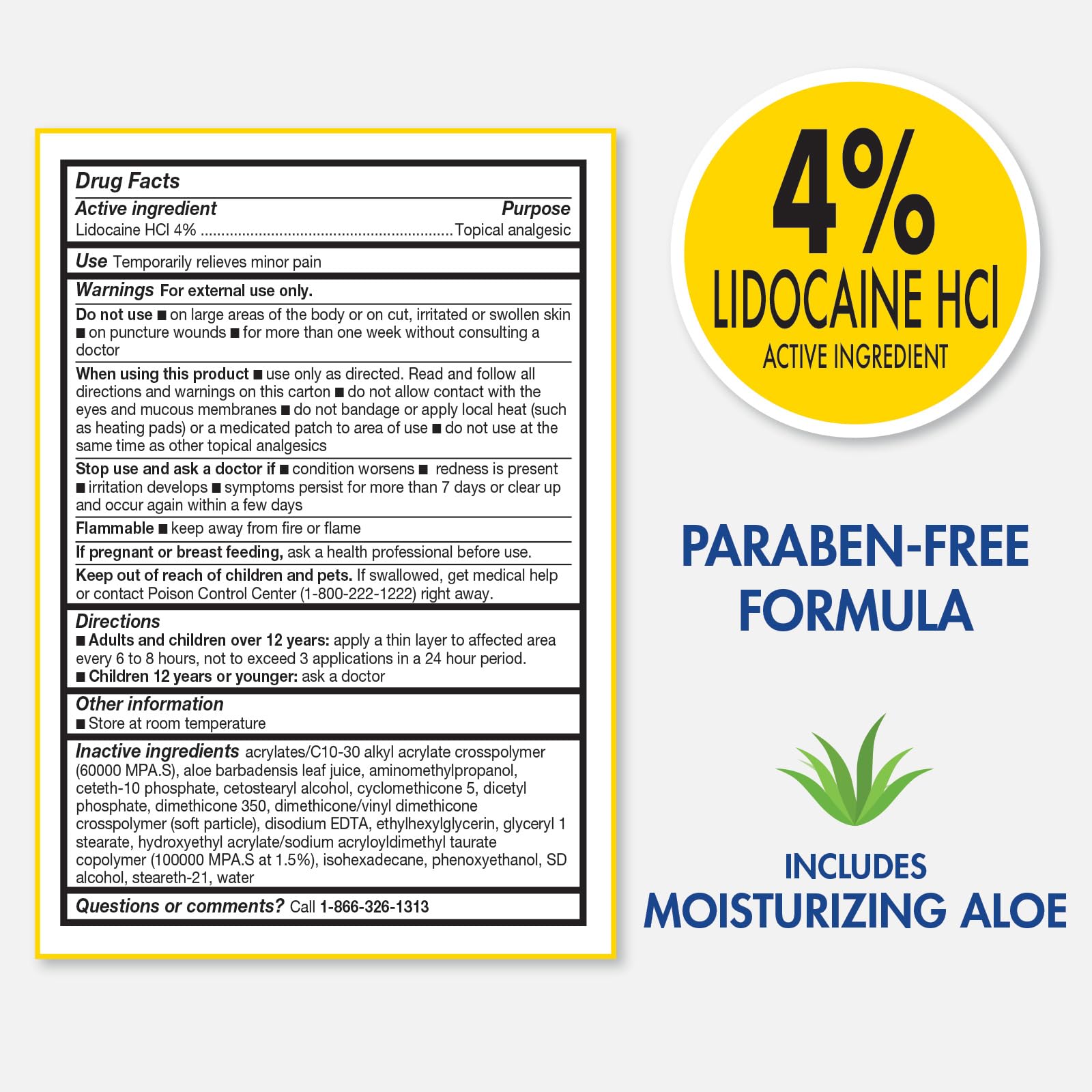 TheraCare 4% Lidocaine Roll-On | OTC Strength | Pain Relief Liquid | 2.5 oz. 73 mL | Non-Greasy, Unscented Formula | Topical Anesthetic Thera Care buy supplements canada