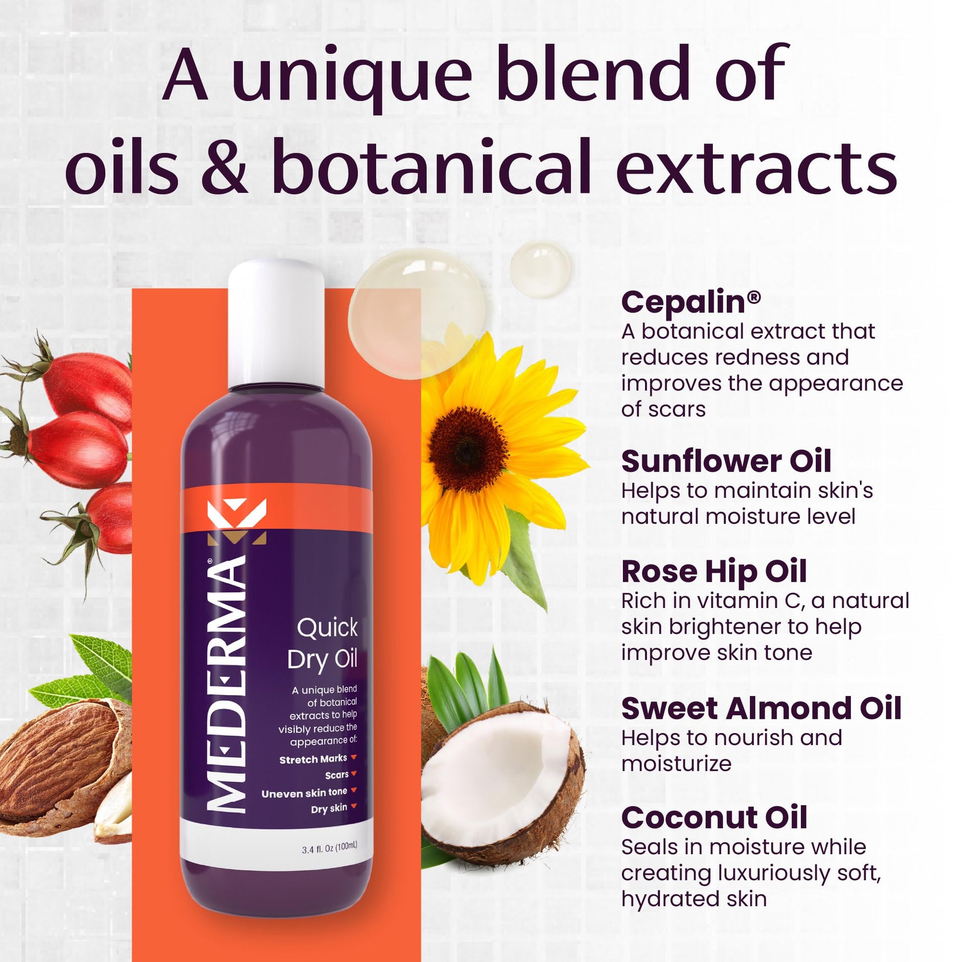 Mederma Quick Dry Oil, Scar and Stretch Mark Treatment, Helps to Improve the Appearance with Natural Botanical Extracts, Paraben Free, Fast-Absorbing, 3.4oz (100ml) Mederma buy supplements canada