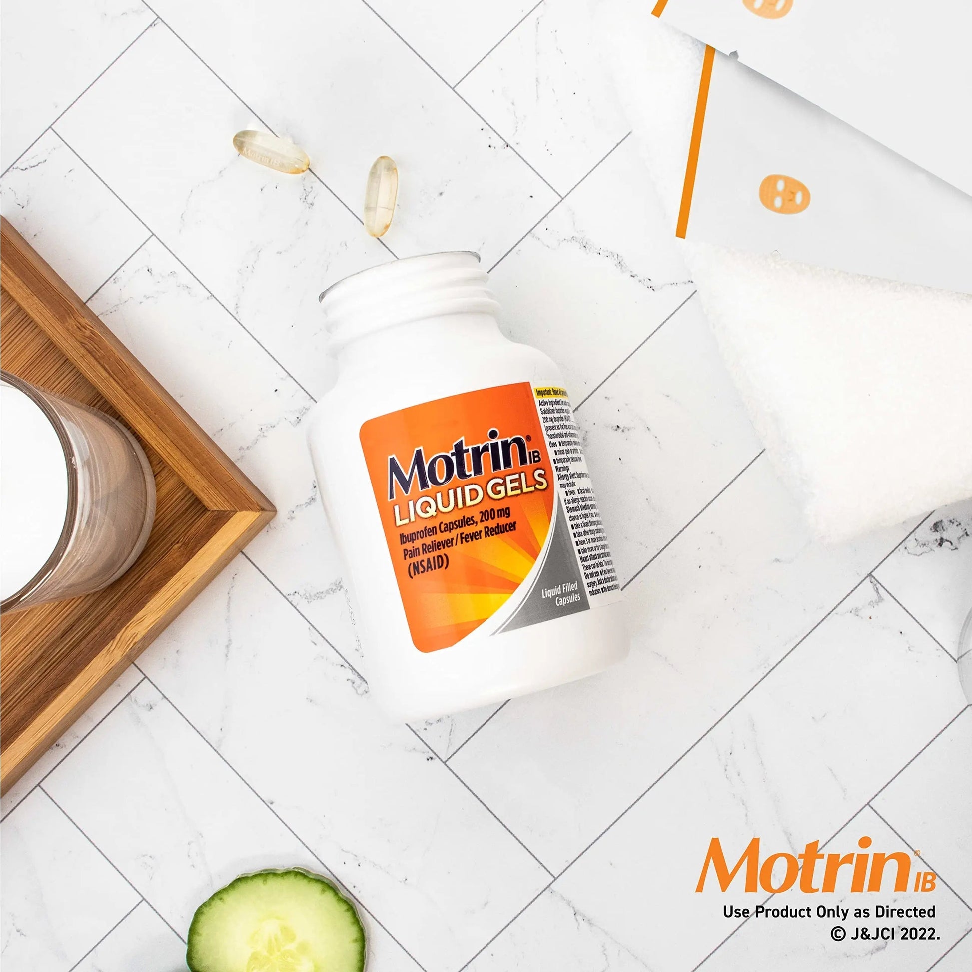Motrin IB Liquid Gels with 200mg Ibuprofen per Caplet, Pain Reliever & Fever Reducer for Adults, Relief from Minor Arthritis Pain, Muscle Aches, Headache, Menstrual Cramps & Backache, 120 ct Motrin buy supplements canada