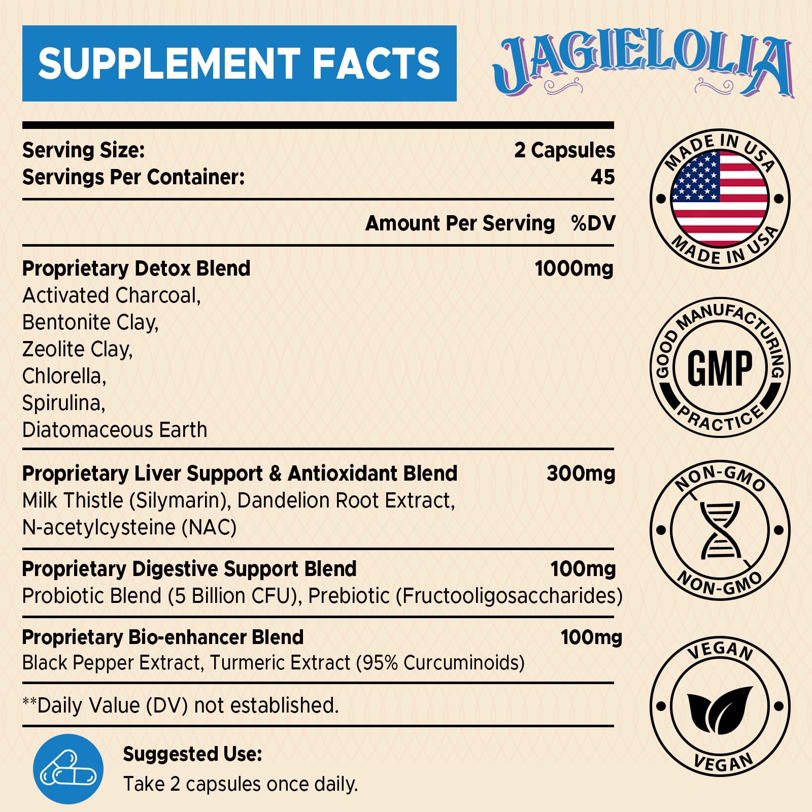 All-In-One Detox Binder Supplement 1500 MG - High Bioavailability, Liver Gut Detox Cleanse Jagielolia buy supplements canada