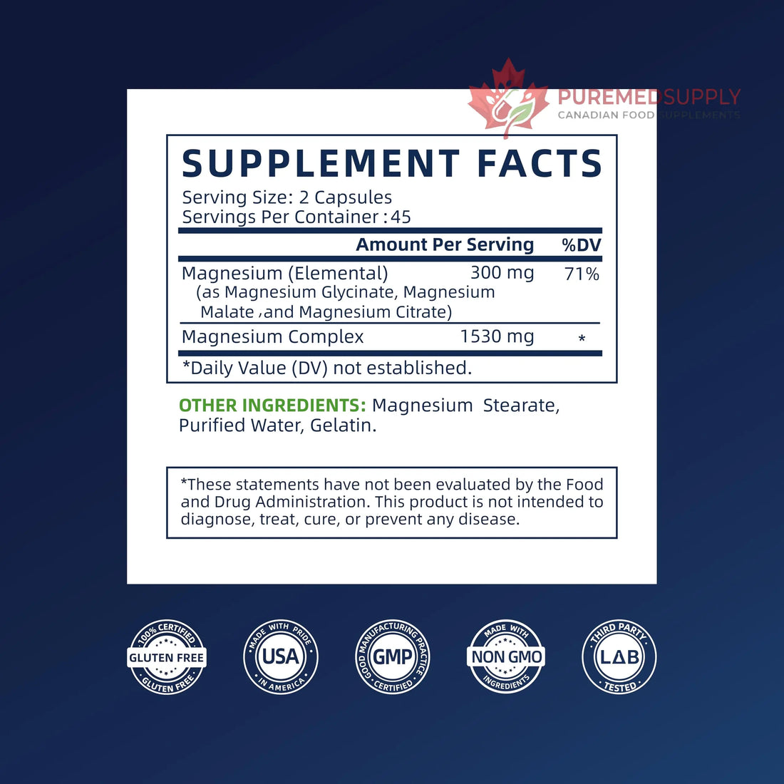 Vicwell Triple Magnesium Complex - 300mg Magnesium from Malate, Glycinate, and Citrate - Supports Stress Relief & Sleep, Nerves & Metabolism, Muscle Relaxation & Bone Health - 90 Capsules(1 Bottle) Vicwell buy supplements canada