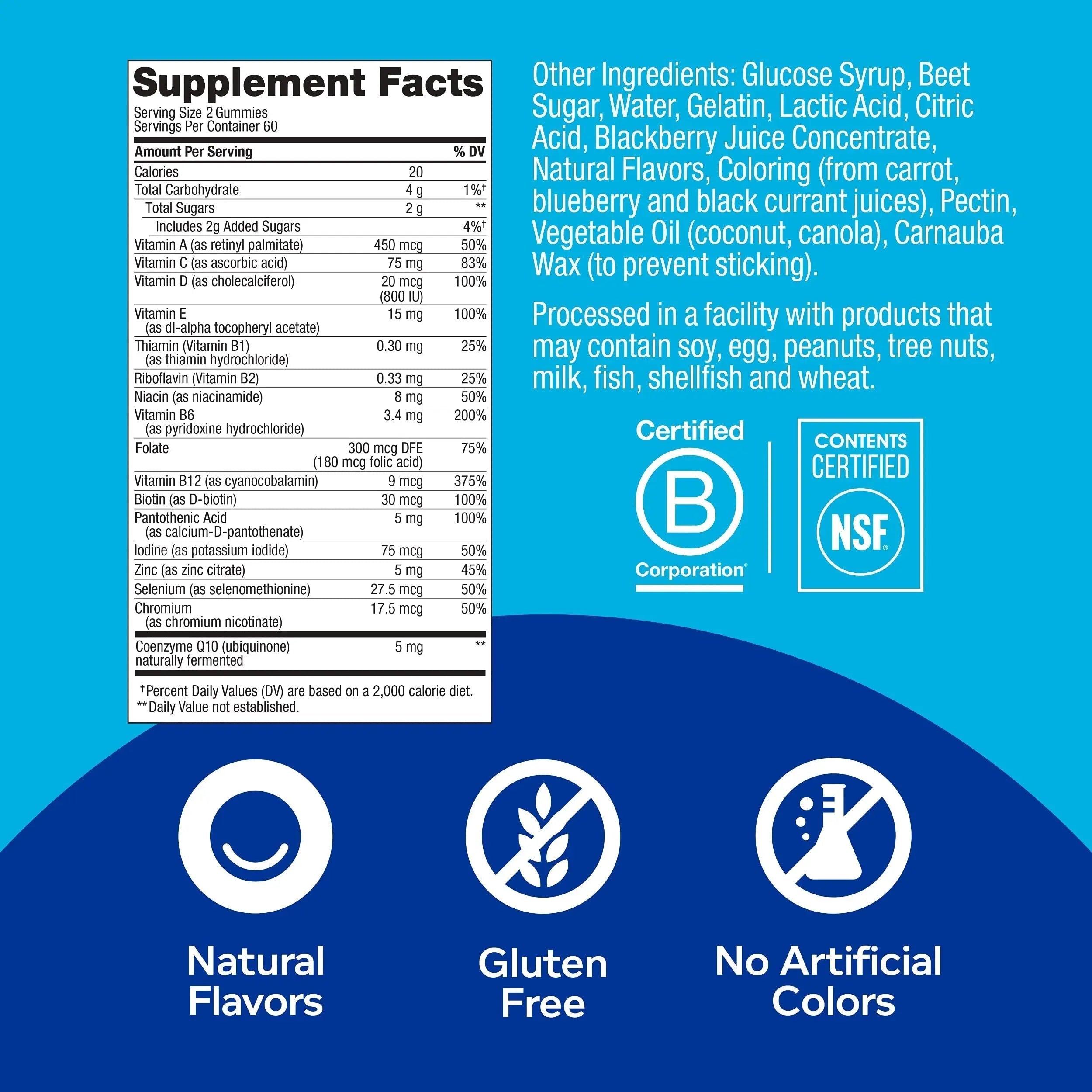 OLLY Hello Happy Gummy Worms Mood Support with Vitamin D, Saffron - 90 Count Men's Multivitamin Gummy Immune Support OLLY buy supplements canada