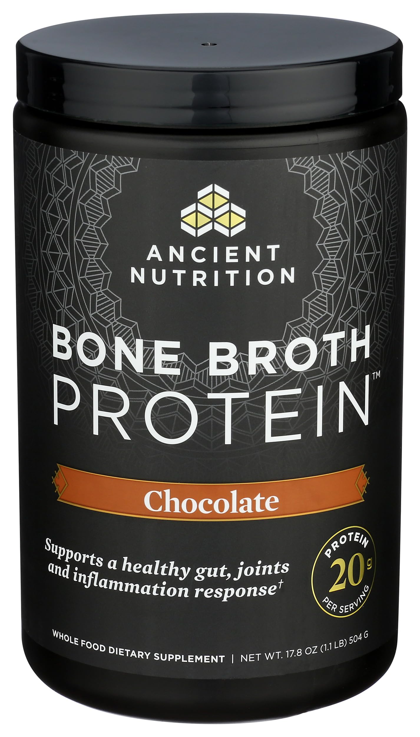 Ancient Nutrition Protein Powder Made from Real Bone Broth, Chocolate, 20g Protein Per Serving, 20 Serving Tub, Gluten Free Hydrolyzed Collagen Ancient Nutrition buy supplements canada