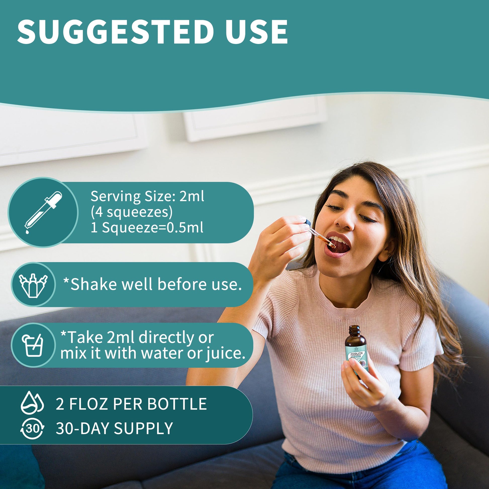 Zeolite Drops for Women,Adults and Kids- Clinoptilolite Zeolite Liquid Drops with Vitamin B12 & D3 - Heavy Metal Support, Immune Health, Natural Metabolism, Energy & Clear Skin - 30 Day Vegan Supply Herbance buy supplements canada