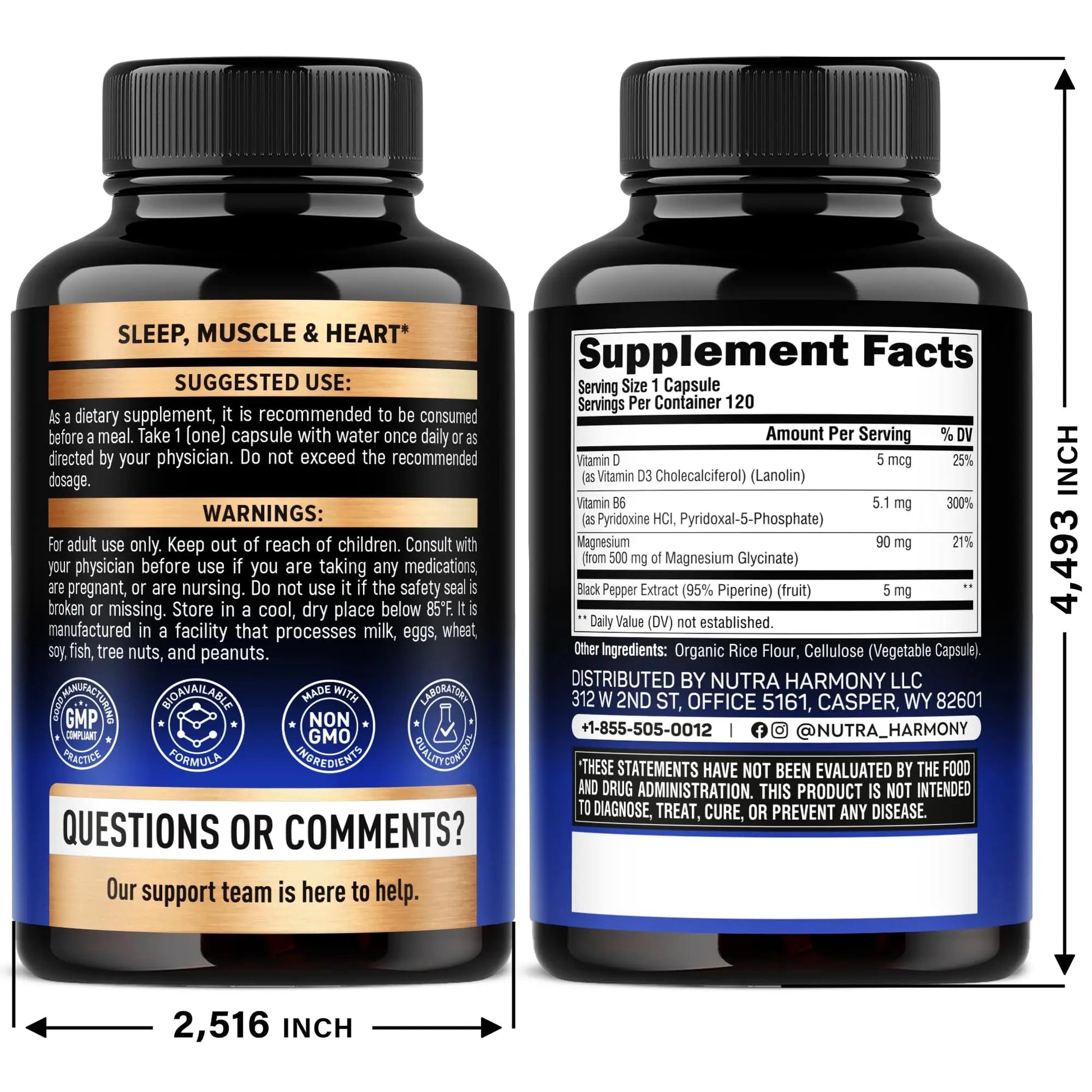NUTRAHARMONY Multivitamins for Men & Magnesium Glycinate Capsules NUTRAHARMONY buy supplements canada