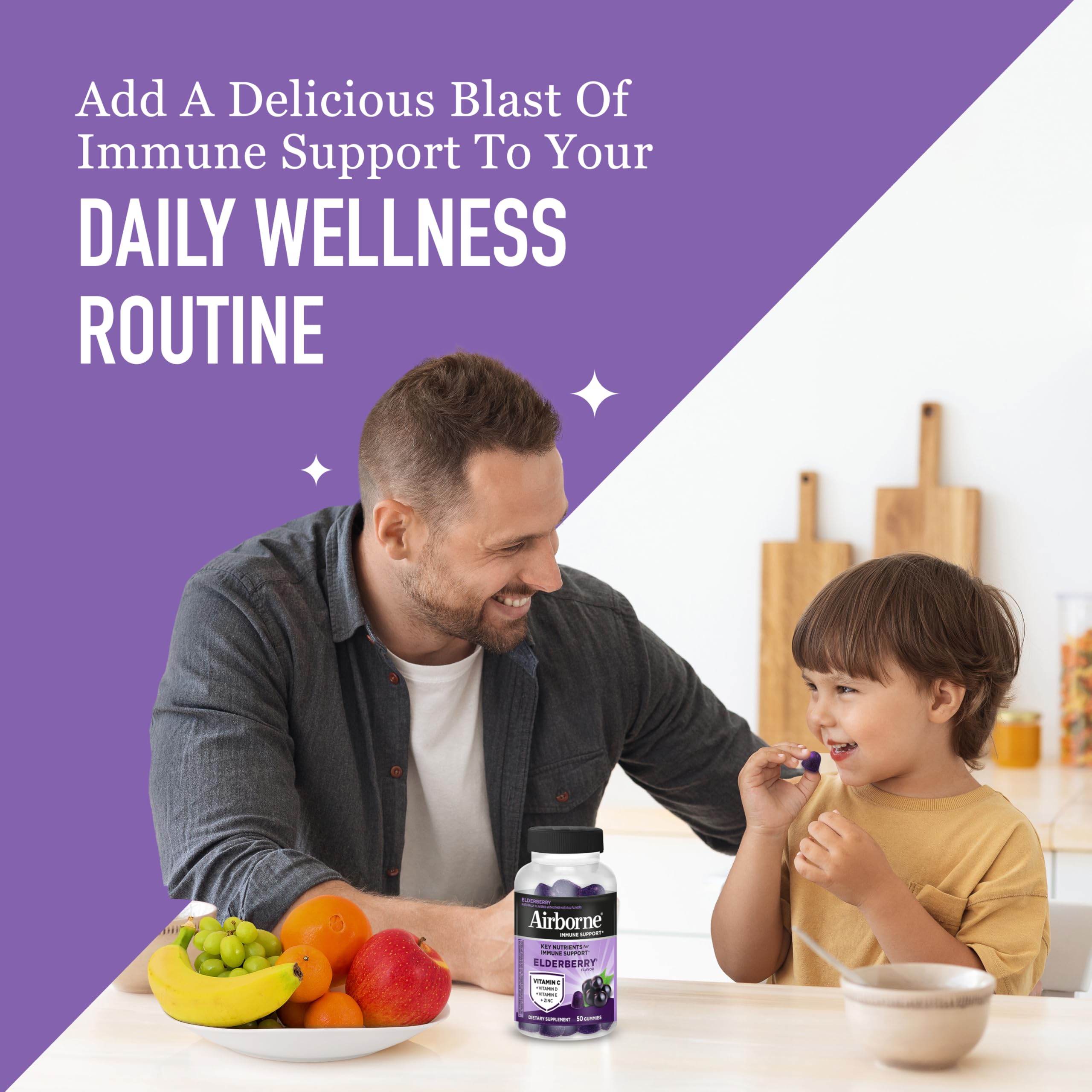 Airborne Elderberry + Zinc & Vitamin C Gummies For Adults, Immune Support Vitamin D & Zinc Gummies With Powerful Antioxidant Vitamins C D & E Airborne buy supplements canada