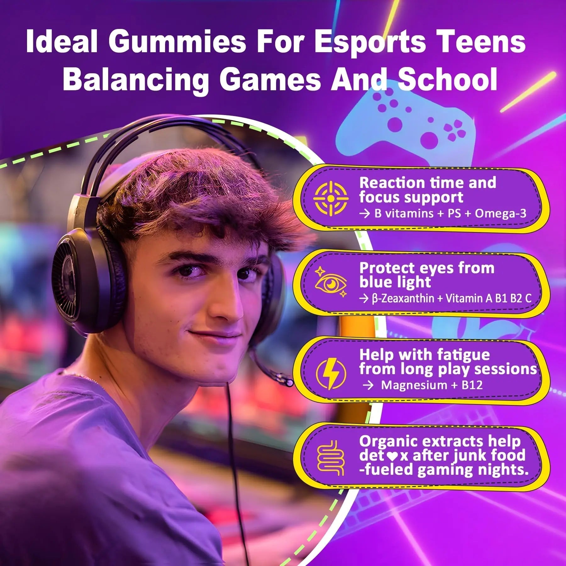 Nextdia Multivitamin Filled Gummies for Teen Boys Girls 12-17, 18, 19, Kids 10+ Multivitamin with Omega 3, Calcium + Magnesium + Zinc, Multi-Minerals Nextdia buy supplements canada