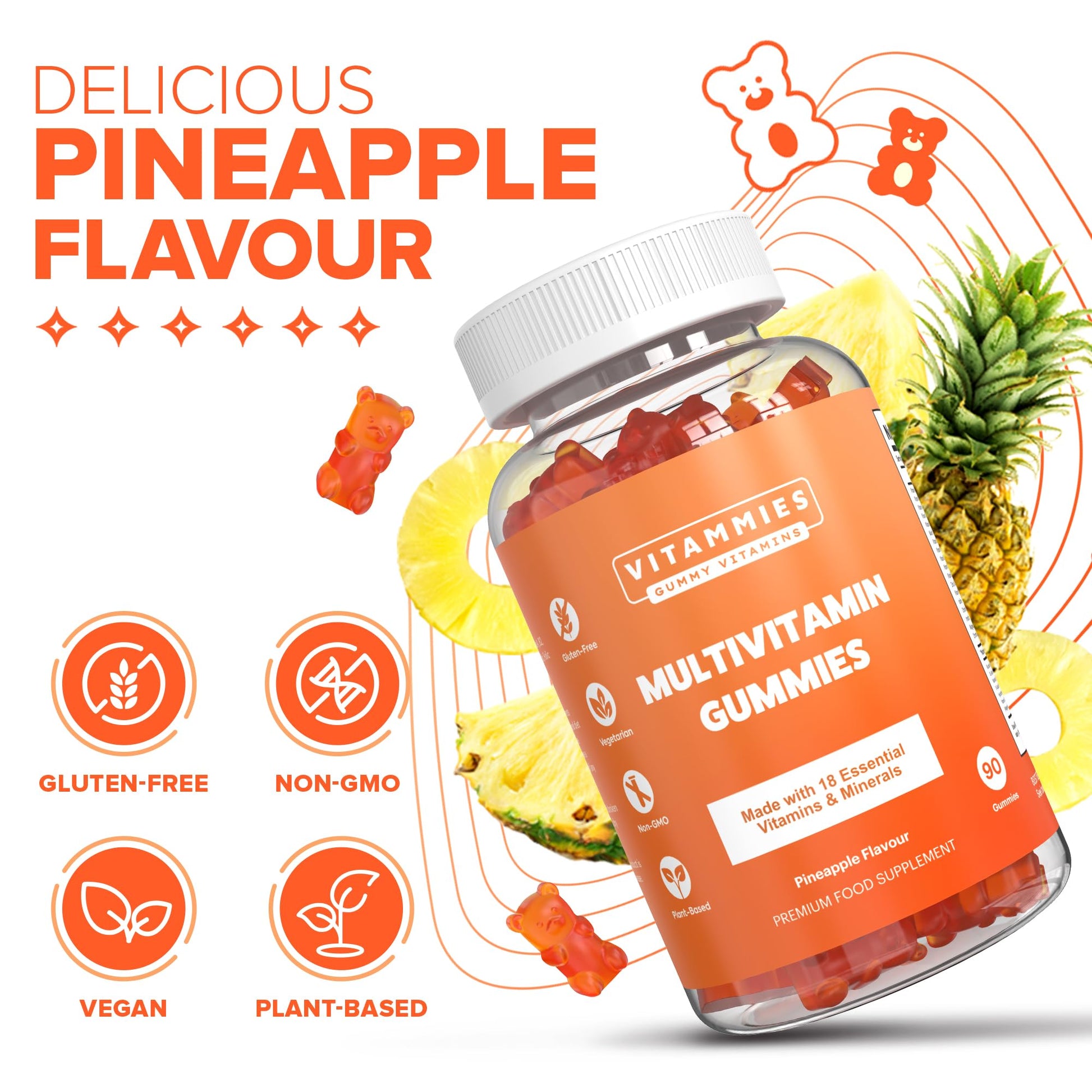 Multivitamin Gummies for Women & Men - 3 Months Supply - 18 Multivitamins & Minerals Vitammies buy supplements canada
