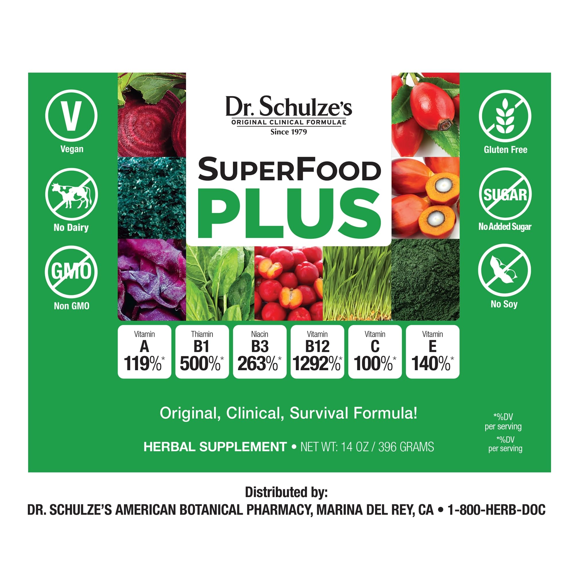 Dr. Schulze’s SuperFood Plus | Vitamin and Mineral Herbal Concentrate | Daily Nutrition Dr. Schulze's buy supplements canada