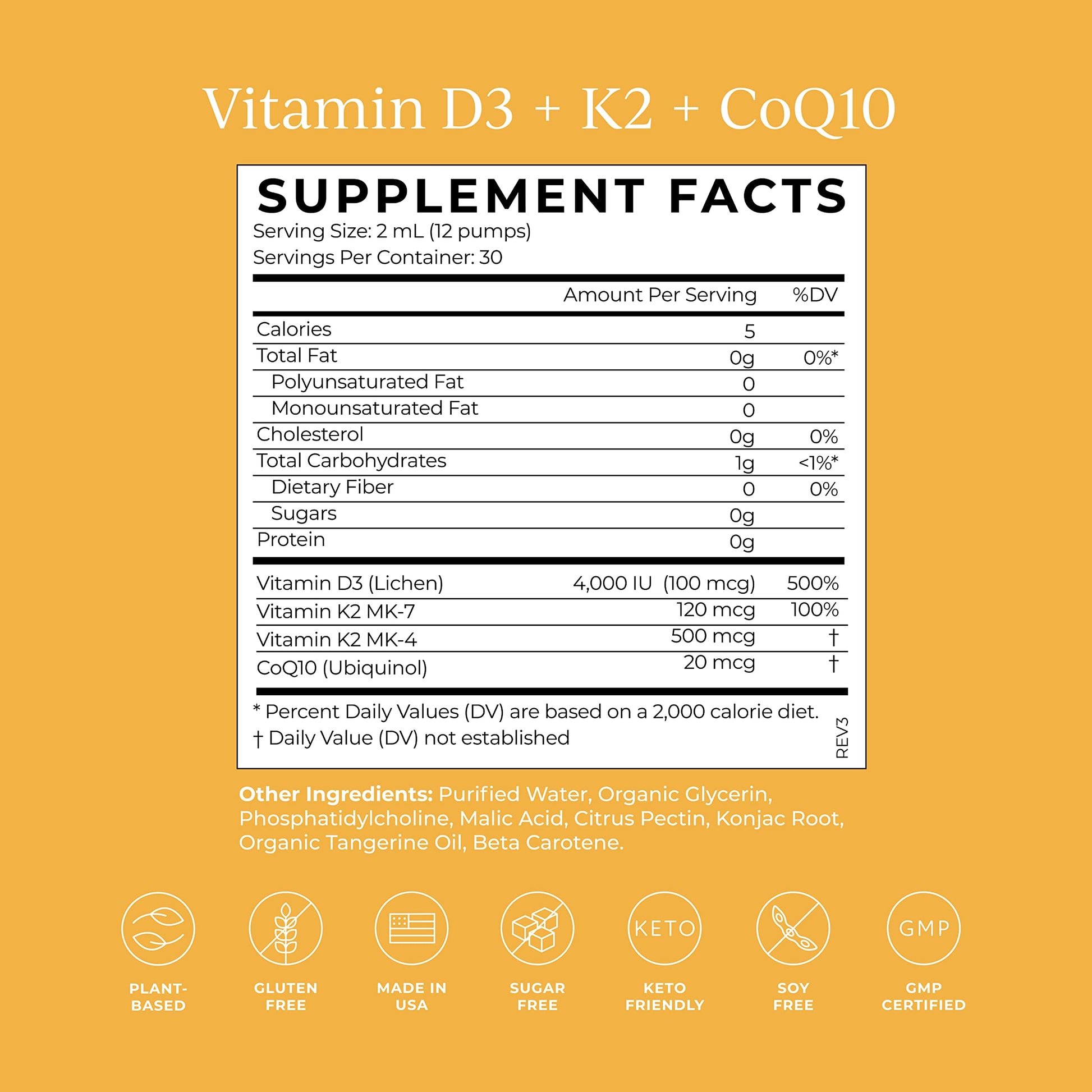 CYMBIOTIKA Vitamin D3 + K2 + CoQ10 Liquid, Vitamin D Supplement for Immune Support, Heart Health & Bone Health, Energy Booster, Liposomal Delivery, Vegan, Keto Ingredients, Tangerine Flavor CYMBIOTIKA buy supplements canada