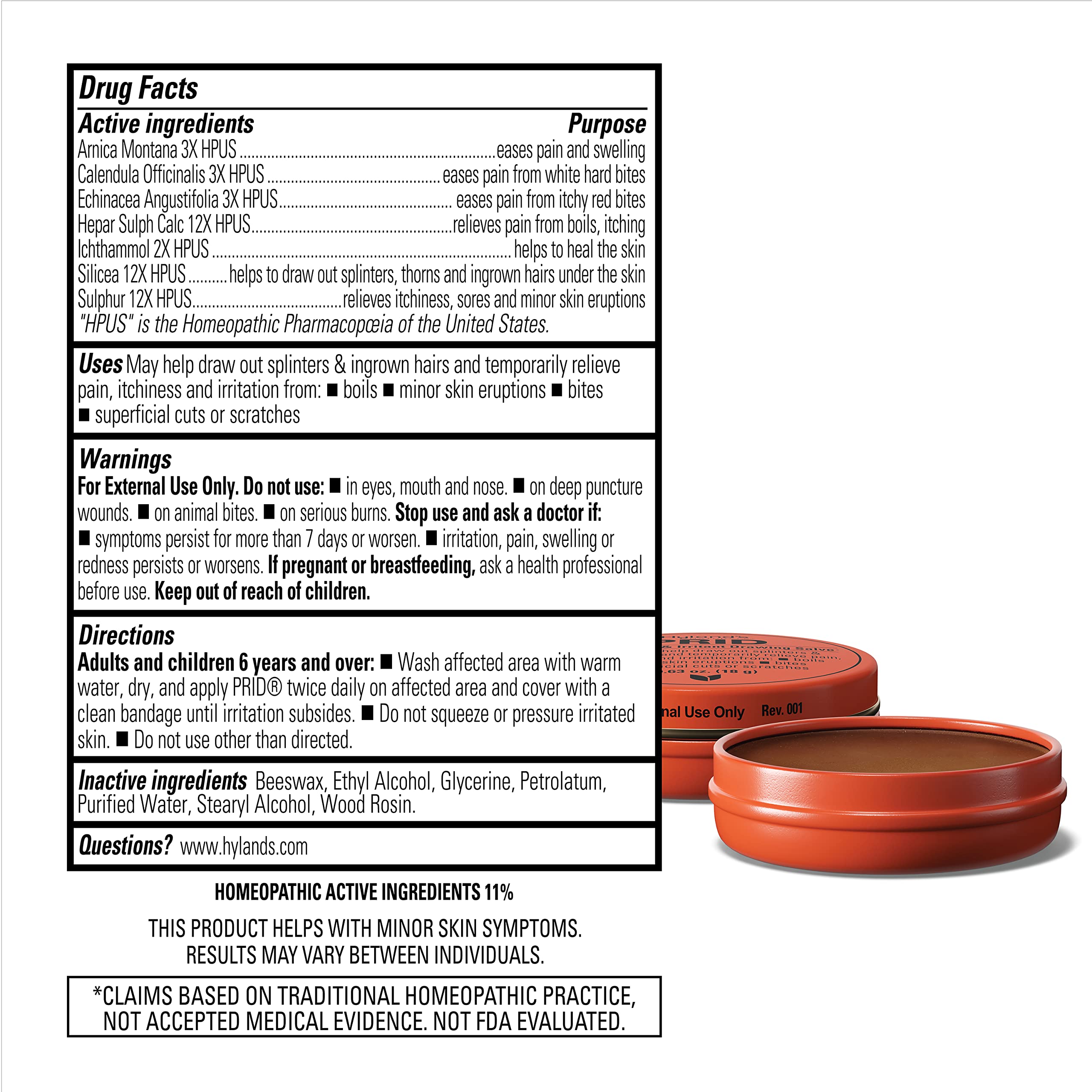 Hyland's PRID Drawing Salve Naturals (2 Pack) Hyland's buy supplements canada