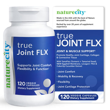 NatureCity True-Joint FLX Joint Supplement Formula (120 Capsules) | TamaFlex, NEM Eggshell Membrane, Levagen+ PEA & CuberUp | Supports Joint Comfort, Flexibility, Mobility, Function & Cartilage Health NatureCity buy supplements canada