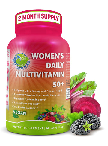 Women's Daily Multivitamin 50 Plus - Vegan Methylated Multivitamin for Women 50 and Over with Biotin, Organic Superfoods & Lutein SUPPLEMENTS STUDIO buy supplements canada