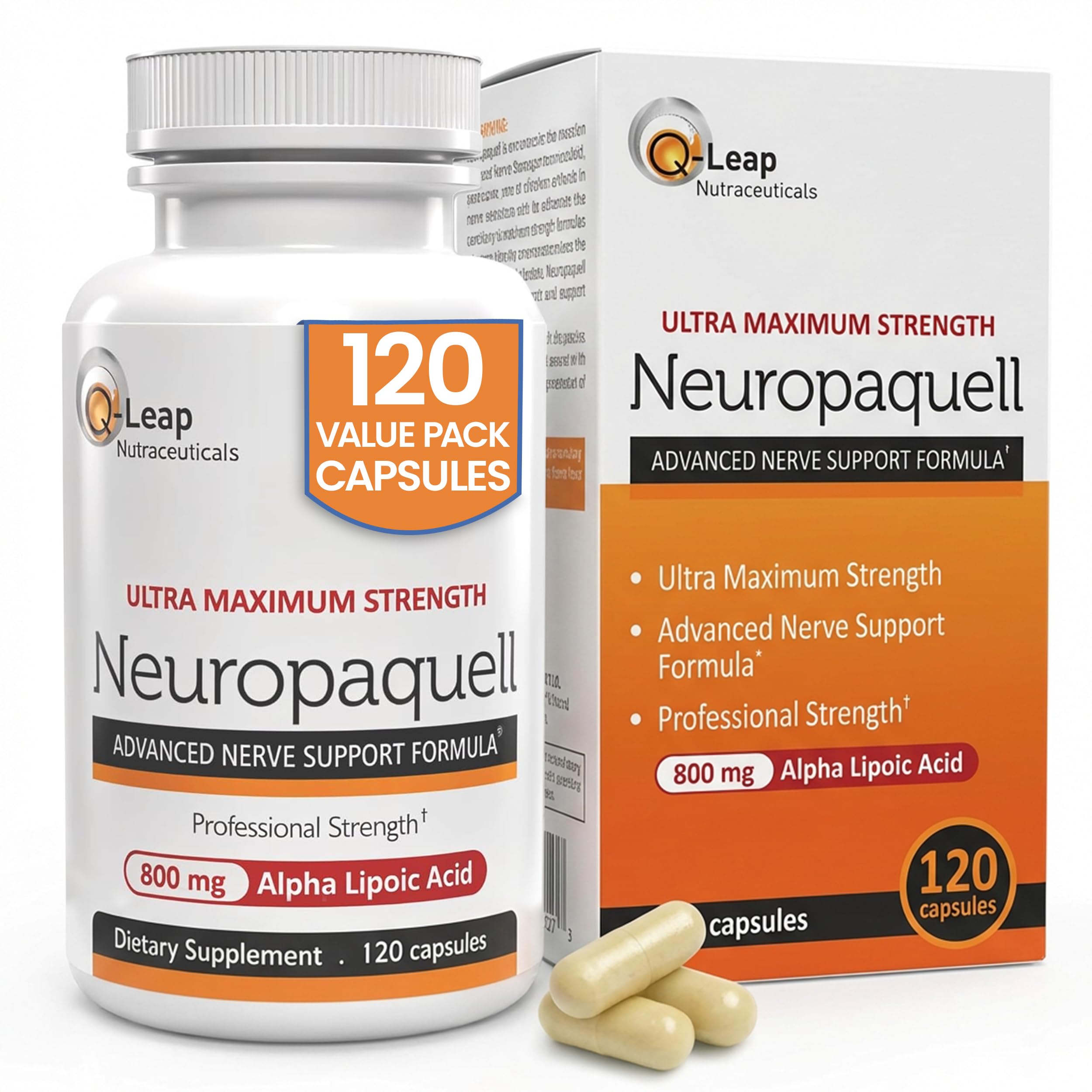 Platinum Health Alpha Lipoic Acid for Neuropathy Nerve Pain Support, Supplement, B Vitamins, L Arginine, All Natural Maximum Strength Neuropaquell for Discomfort in Feet, Hand, Toes,120 Capsules,800mg Platinum Health buy supplements canada