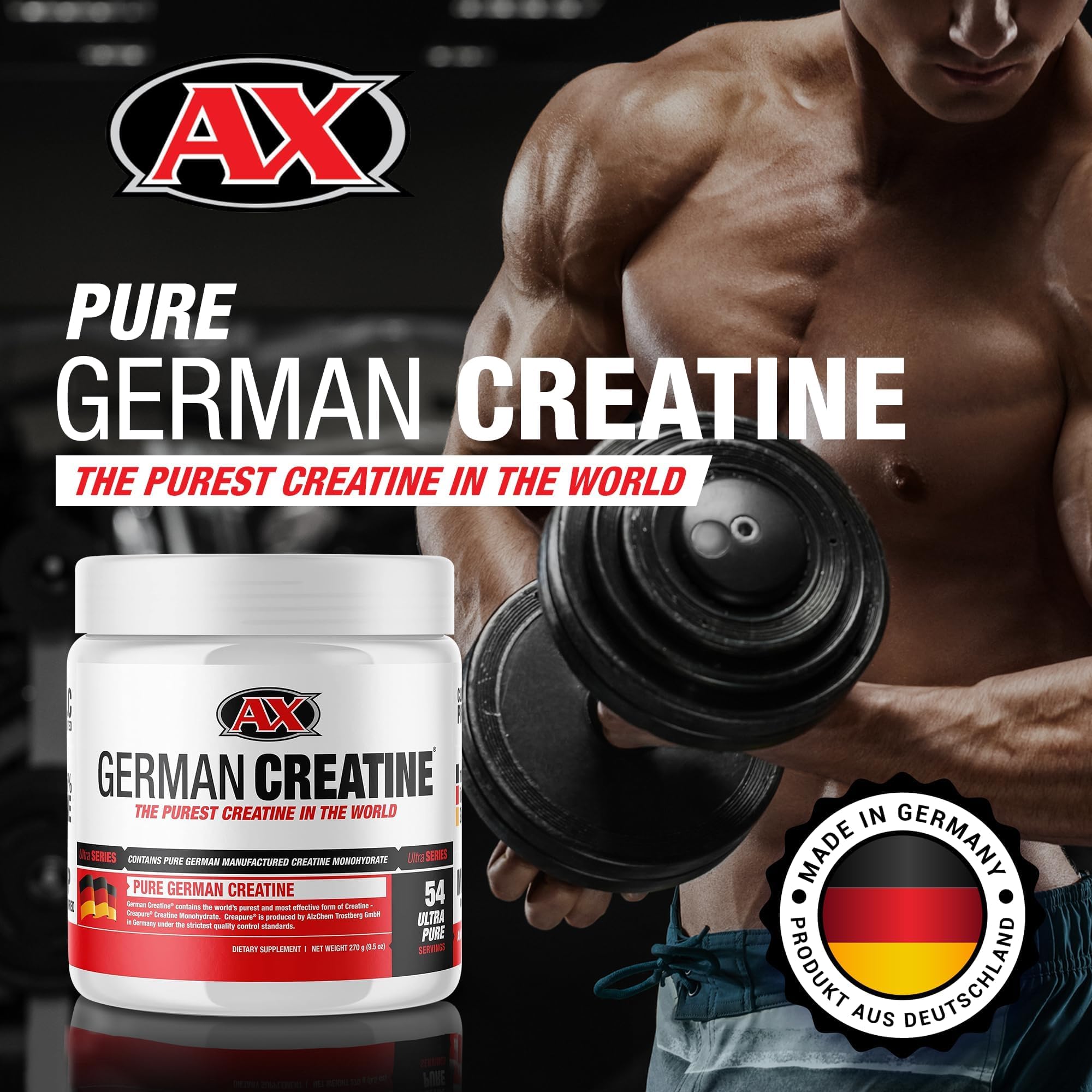 German Creatine - Micronized Creatine Monohydrate Powder, 99.99% Pure Creapure for Muscle Growth, Strength & Performance, Supports Muscle Recovery, 3rd Party Tested German Creatine buy supplements canada