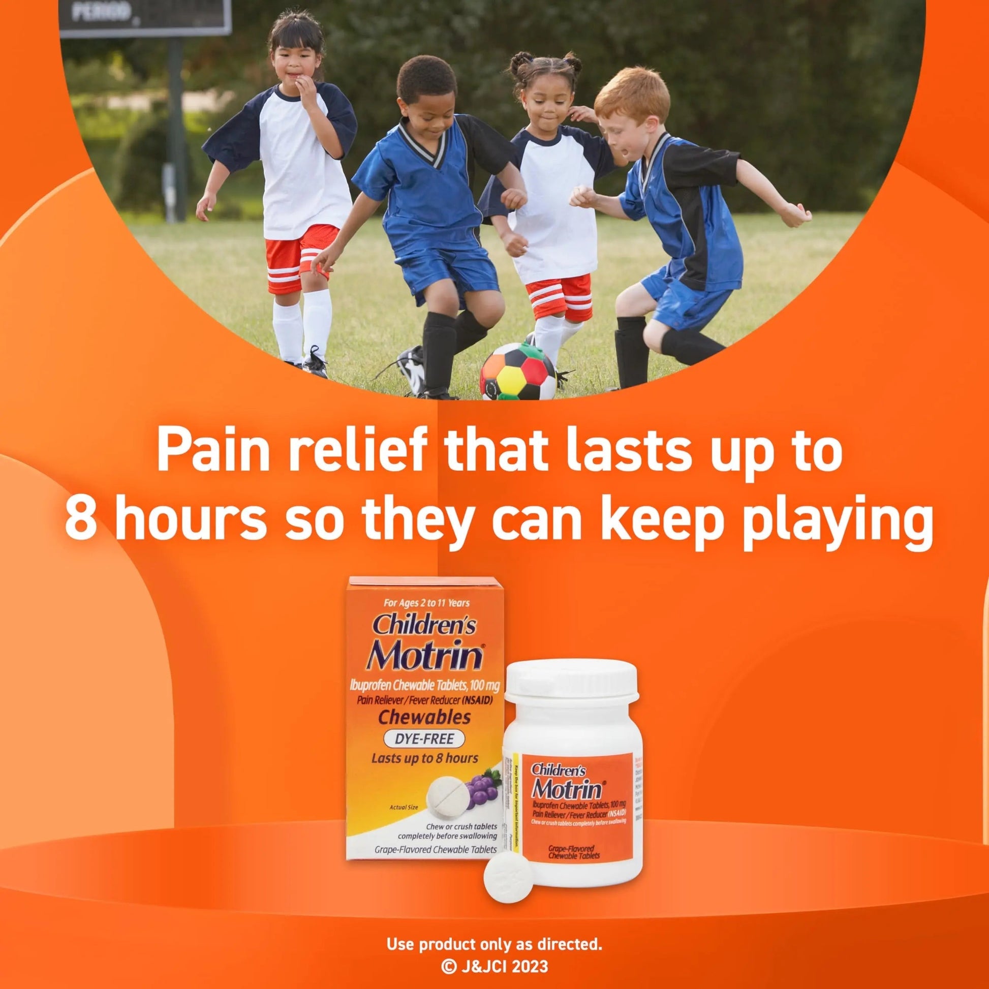 Motrin Children's Dye-Free Chewable Tablets with Ibuprofen, Kids' Fever Reducer & Pain Reliever for Sore Throat, Fever, Toothache & Pain Relief, Grape Flavor, 24 Count (Pack of 2) Motrin buy supplements canada