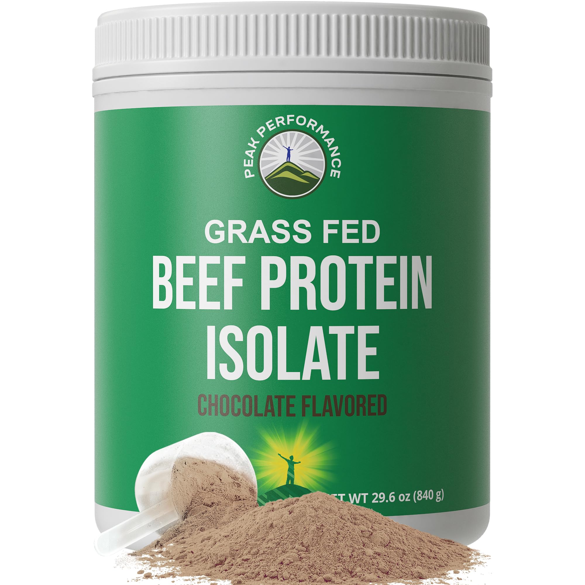 Grass Fed Beef Protein Powder - Lactose Free Great Tasting Beef Protein Isolate. Complete Animal Based Non Dairy Paleo Carnivore Supplement for Prime Muscle Building. No Whey. Chocolate Flavor Peak Performance buy supplements canada