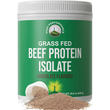 Grass Fed Beef Protein Powder - Lactose Free Great Tasting Beef Protein Isolate. Complete Animal Based Non Dairy Paleo Carnivore Supplement for Prime Muscle Building. No Whey. Chocolate Flavor Peak Performance buy supplements canada