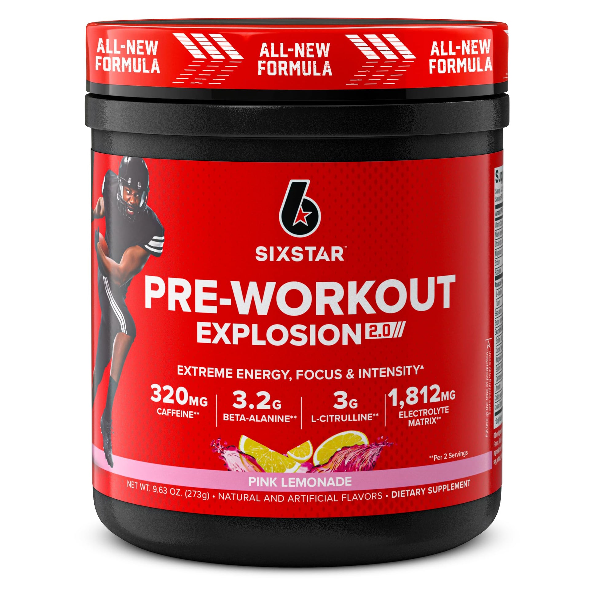 Six Star Pre-Workout Explosion 2.0 Pink Lemonade - Pre-Workout Powder, Explosive Energy Six Star buy supplements canada