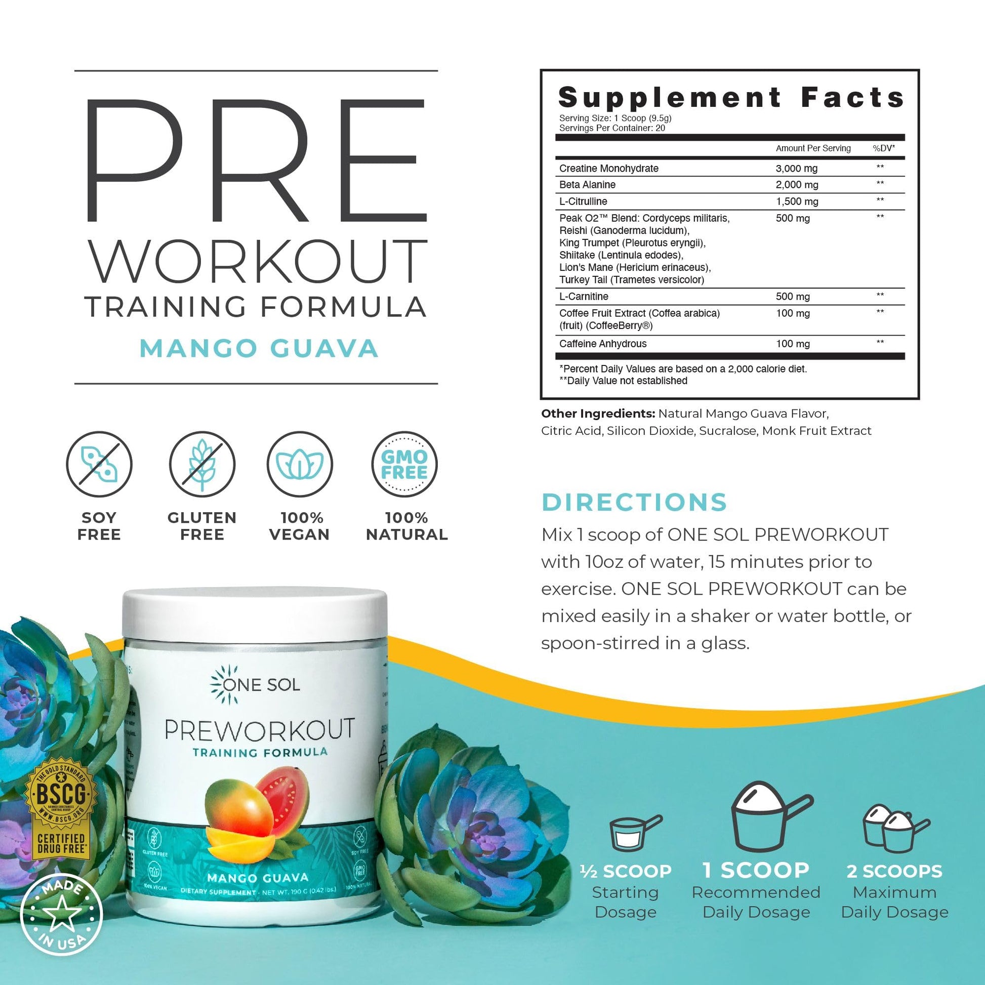 One Sol Pre-Workout for Women, Enhanced Pump & Focus, No Jitters Or Crash, Natural One Sol buy supplements canada