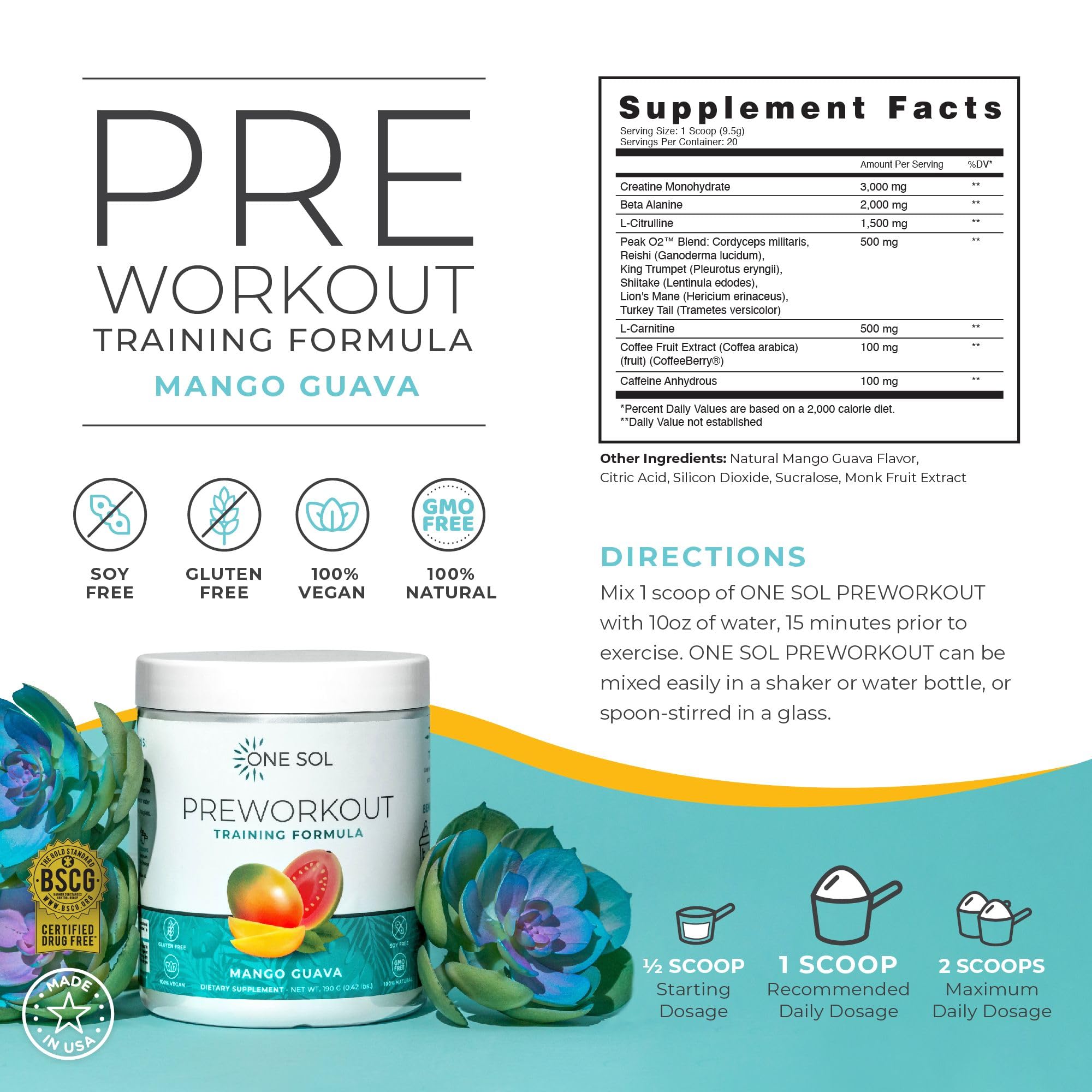 One Sol Pre-Workout for Women, Enhanced Pump & Focus, No Jitters Or Crash, Natural One Sol buy supplements canada