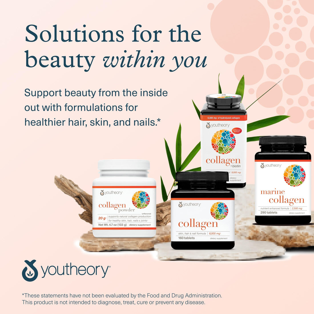 Youtheory Collagen + Biotin - Advanced Collagen Supplement - with Hydrolyzed Peptides, Vitamin C & Vitamin B Youtheory buy supplements canada