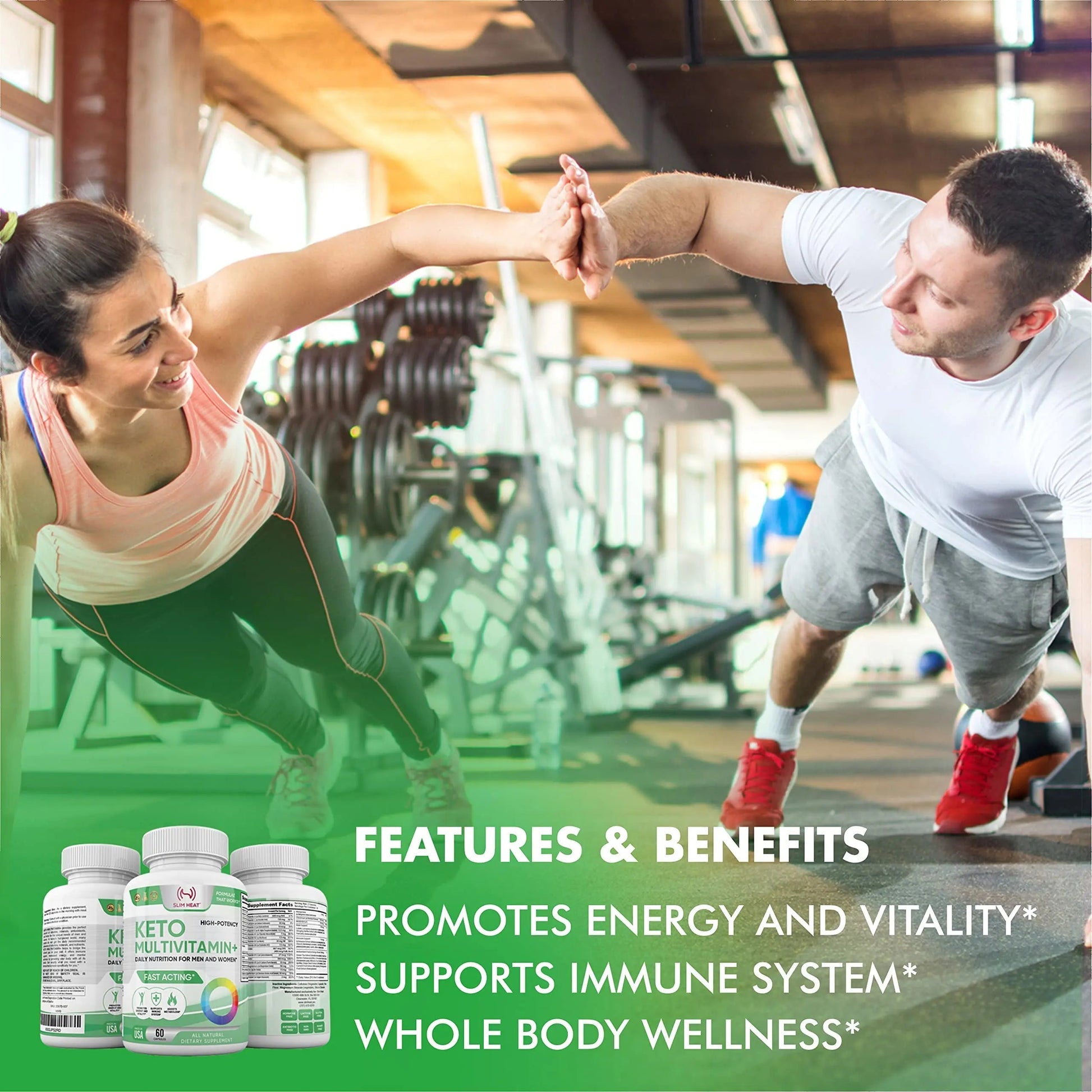 Keto Multivitamin for Women and Men - 35 Potent, Pure Ingredients - Vitamin C, Vitamin D, Vitamin A, Vitamin E and Zinc for Immune Support Slim Heat buy supplements canada