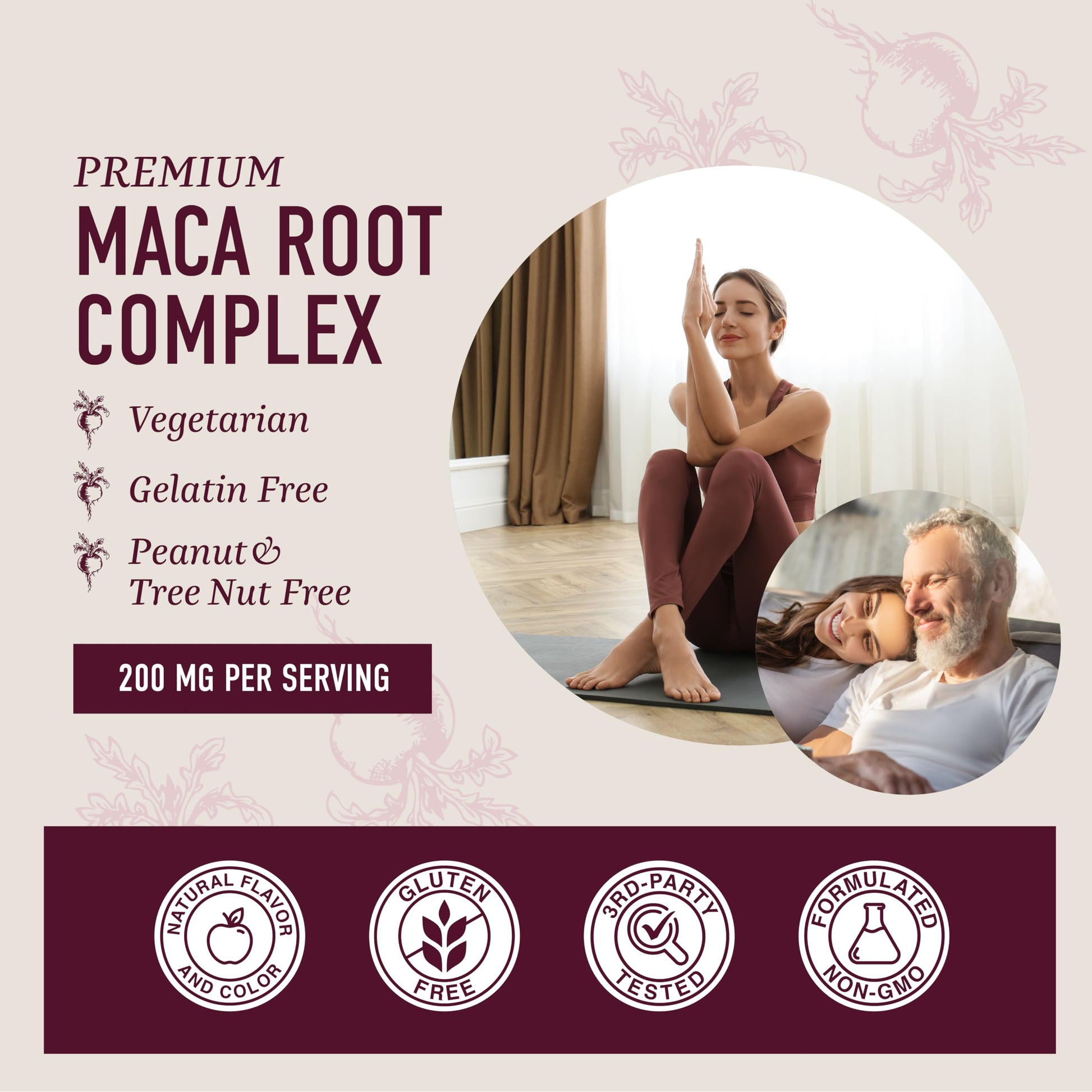 Maca Root Gummies with Natural Peach Flavor | Drive, Performance & Energy Support | Hormone Balance for Women and Men | Herbal Supplements 200MG Extra Strength | Vegetarian, Non-GMO | 60 Gummies SMNutrition buy supplements canada