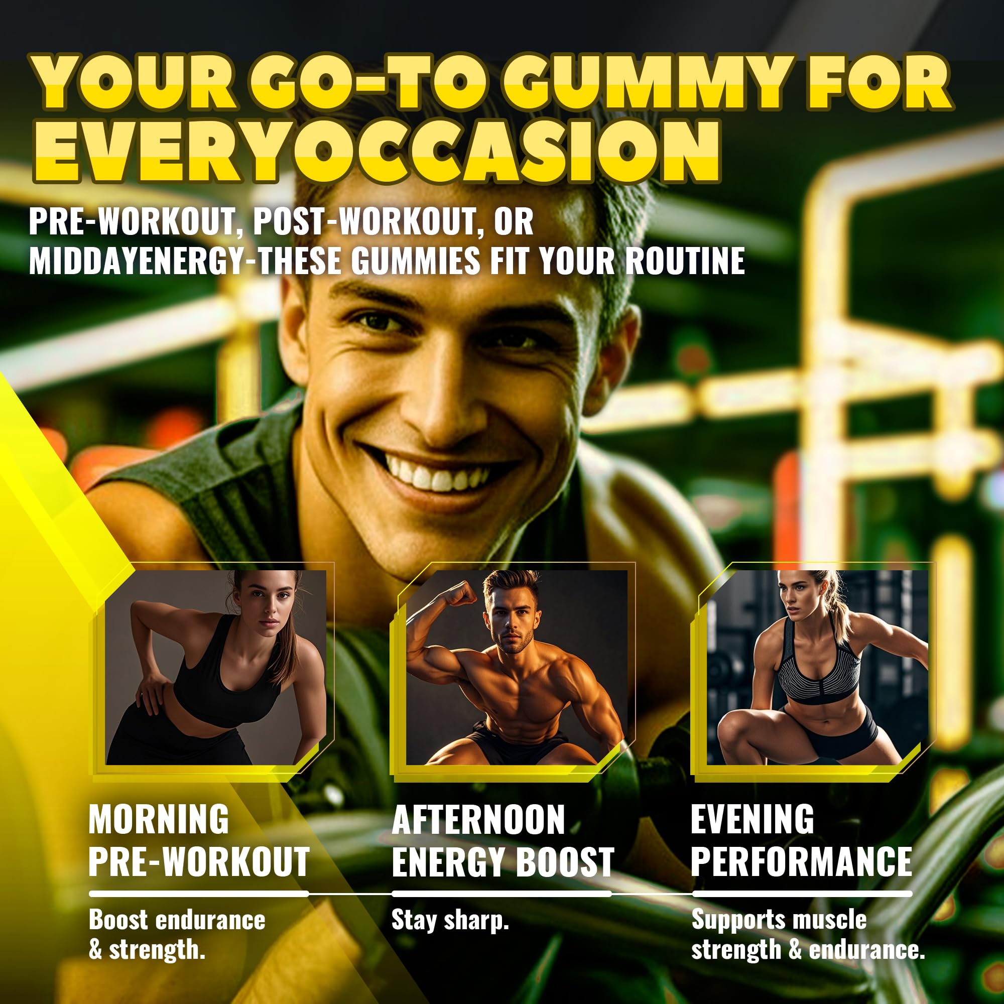 GlucoBio Creatine Monohydrate Gummies (5g) – Pre-Workout Energy & Muscle Growth Support for Men & Women | Pineapple Electrolyte Gummies (135 Count) GlucoBio buy supplements canada