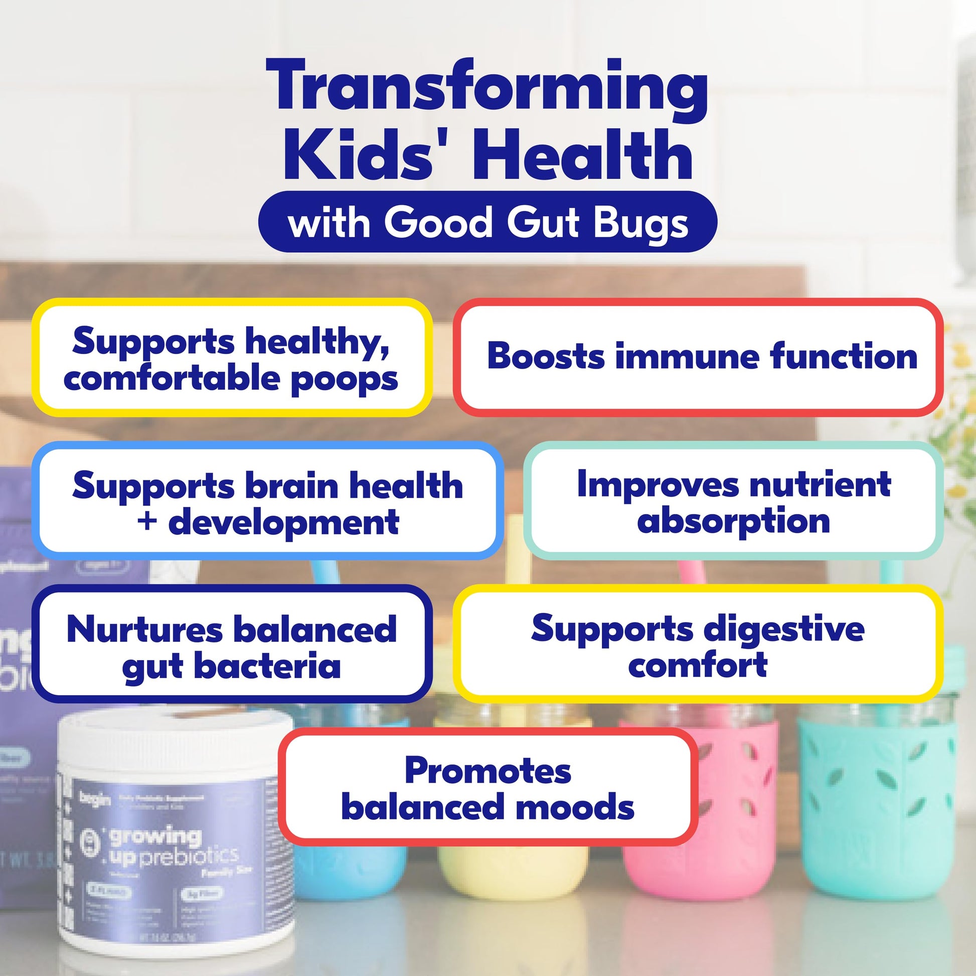Begin Health Growing Up Prebiotics for Kids 28-Packs | Prebiotic Soluble Powder Stool Softeners and Digestive Gut Health Supplement | Ideal to Mix with Kids Daily Begin Health buy supplements canada