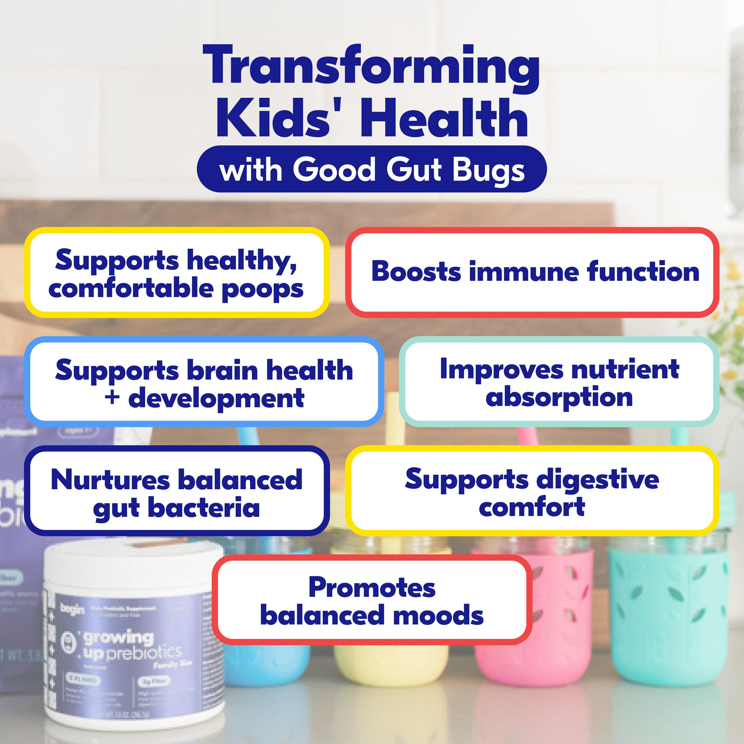 Begin Health Growing Up Prebiotics for Kids 28-Packs | Prebiotic Soluble Powder Stool Softeners and Digestive Gut Health Supplement | Ideal to Mix with Kids Daily Begin Health buy supplements canada