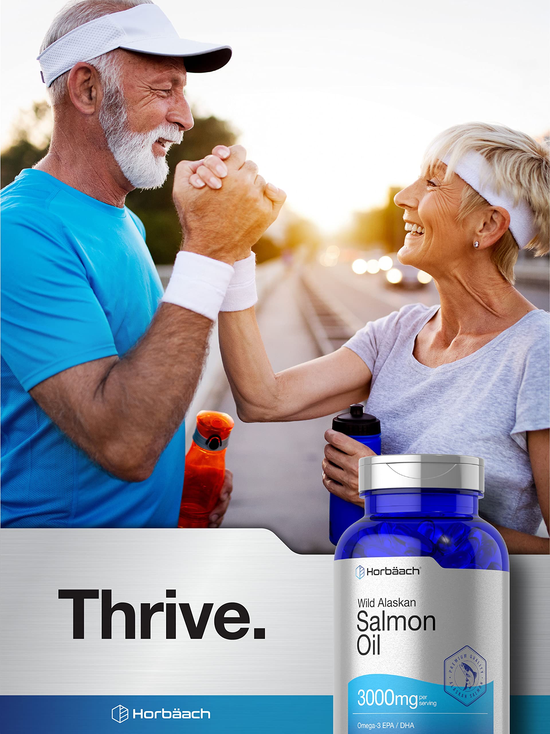 Wild Alaskan Salmon Fish Oil | 180 Softgel Capsules | Gluten Free, Non-GMO | High Potency Horbäach buy supplements canada