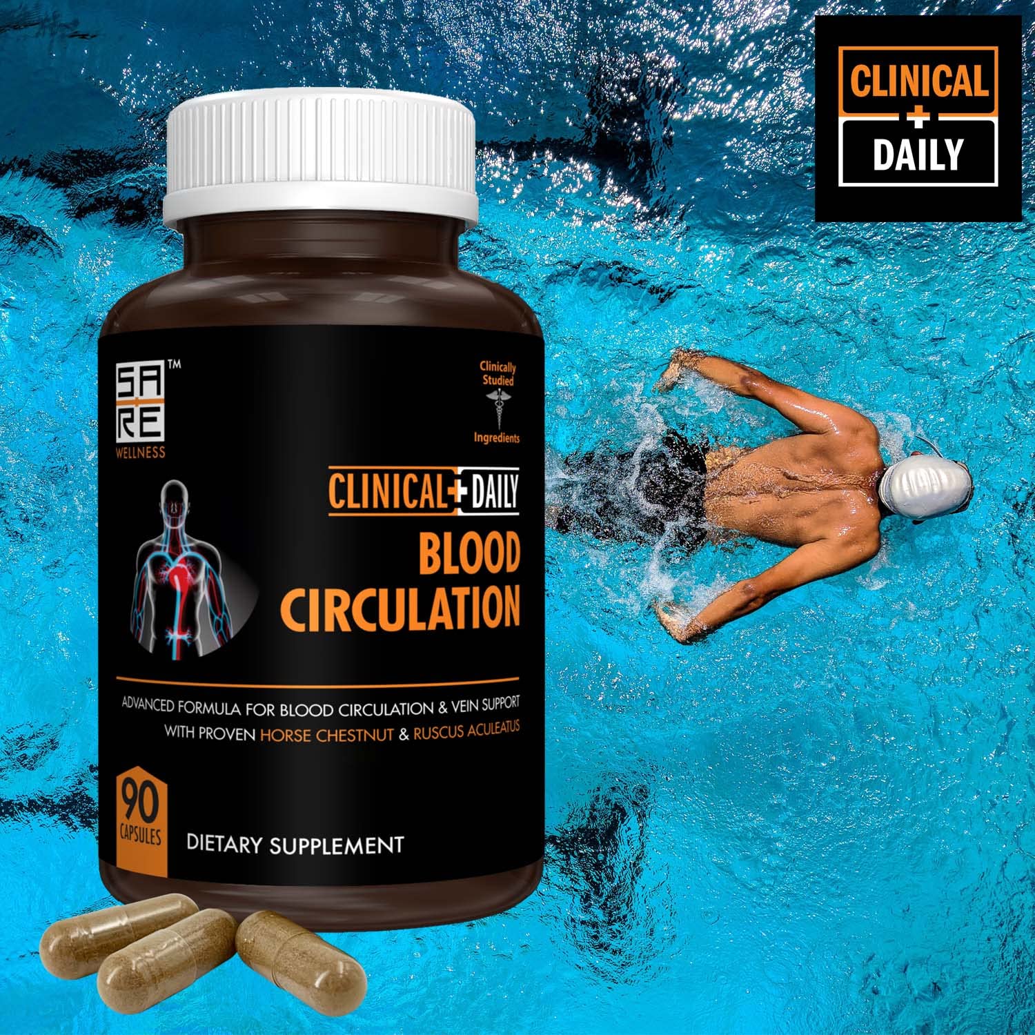 Clinical Daily Blood Circulation Supplements. Butchers Broom, Horse Chestnut, Hawthorn Clinical Daily buy supplements canada