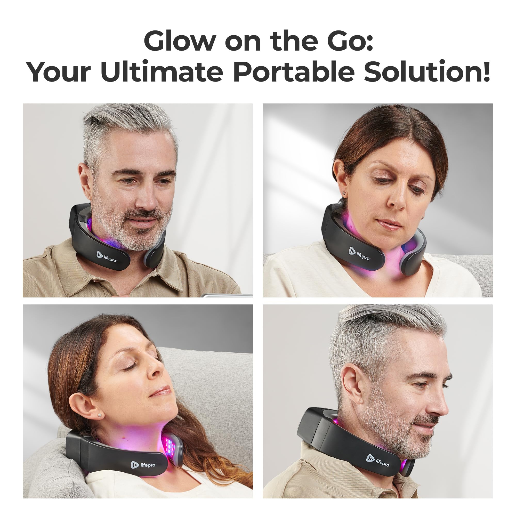 Lifepro Red Light Therapy for Neck - Compact & Rechargeable Red Light Therapy Device- On-The-Go LifePro buy supplements canada