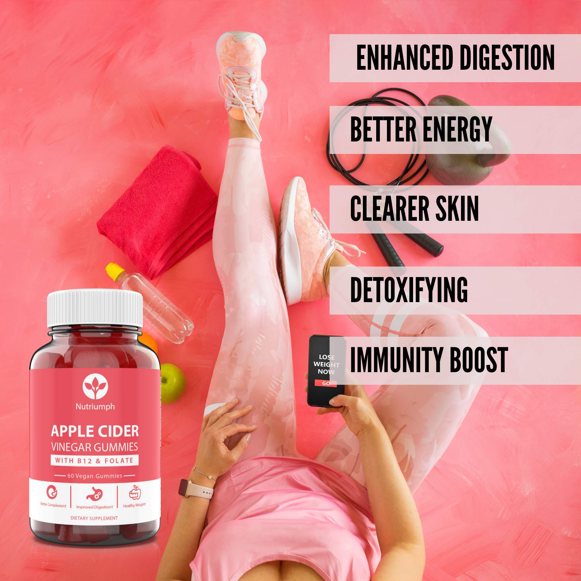 Nutriumph Apple Cider Vinegar Gummies with The Mother Vegan – Weight Loss, Detox Nutriumph buy supplements canada