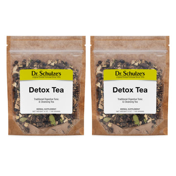 Dr. Schulze's Detox Tea - Gentle Cleansing Tea for Digestive Health - Inner Body Refresh - Bowel Support - Natural, Plant-Based Ingredients - Gluten-Free & Vegan - 6 oz (32 Servings) - 2 Pack Dr. Schulze's buy supplements canada