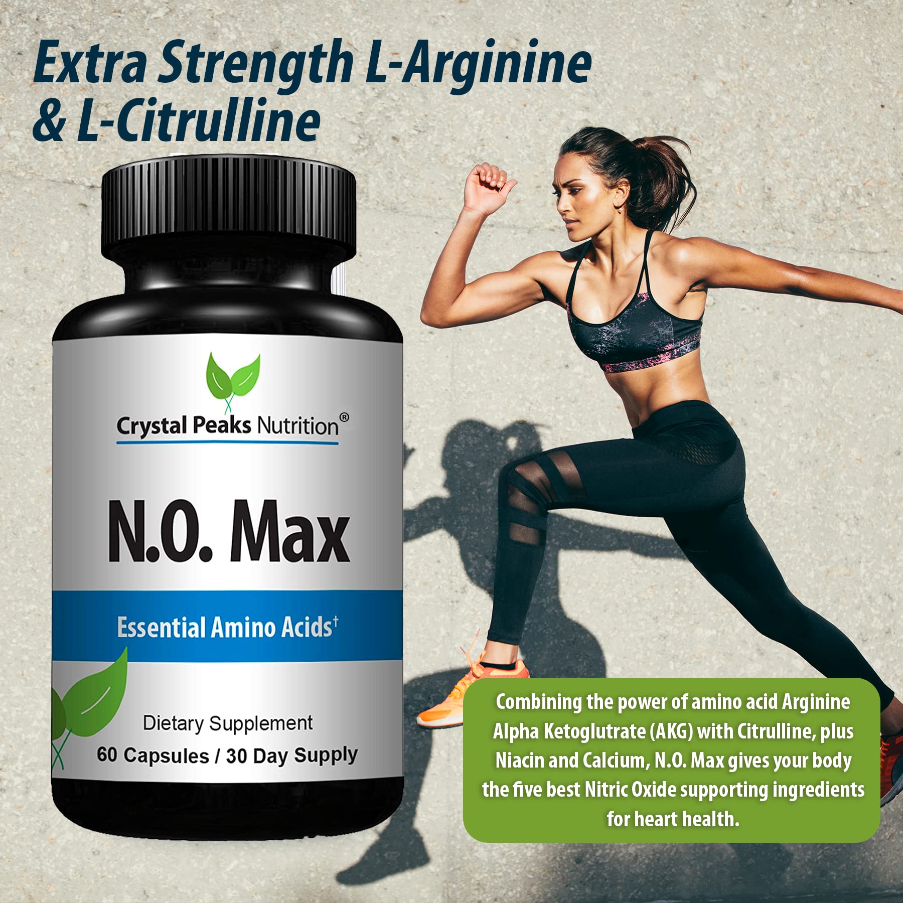 CRYSTAL PEAKS NUTRITION N.O. Max Nitric Oxide Supplement - L Arginine, Citrulline CRYSTAL PEAKS NUTRITION buy supplements canada